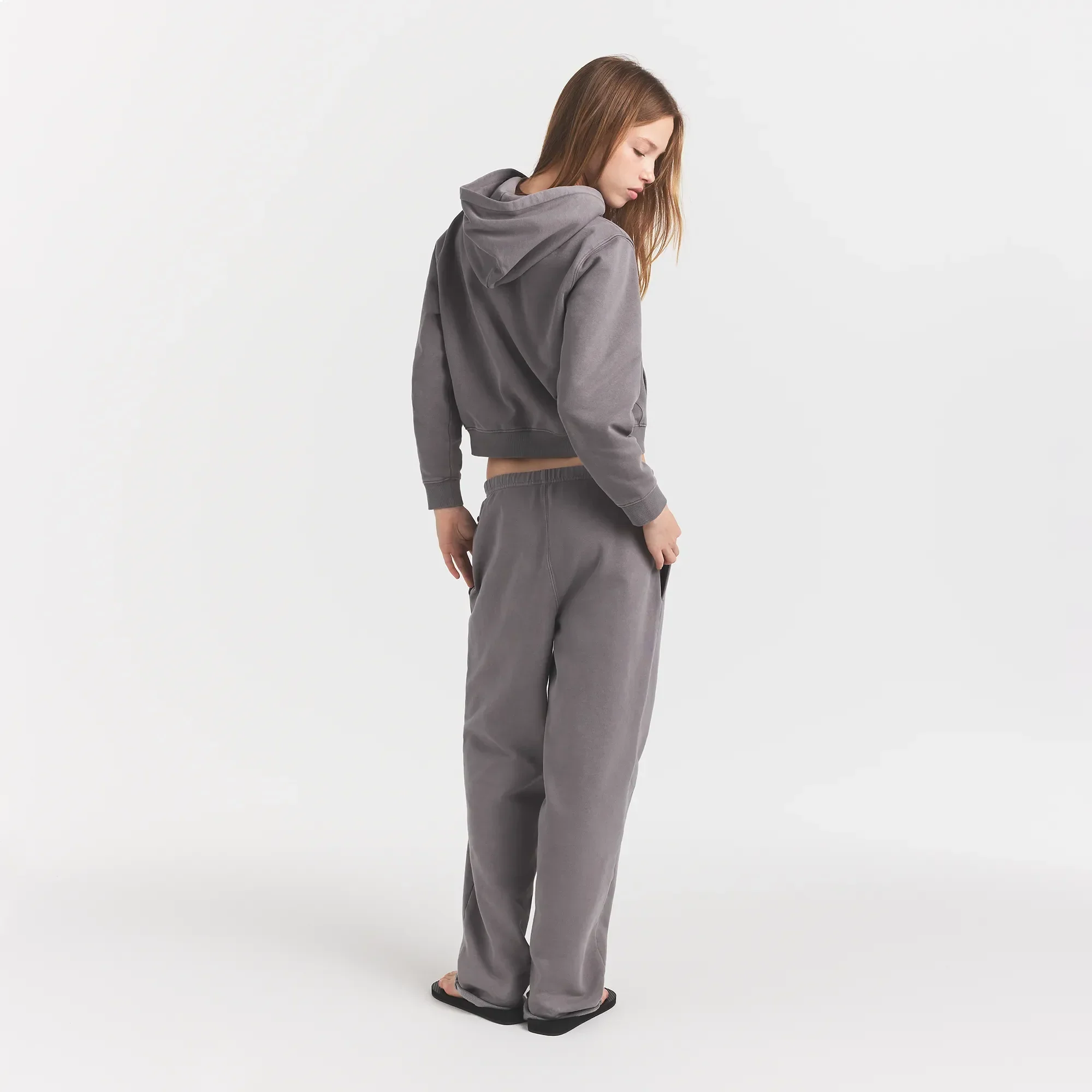 BOYFRIEND FLEECE STRAIGHT LEG PANT | SHADOW EIGHTY SKIMS - Image 5