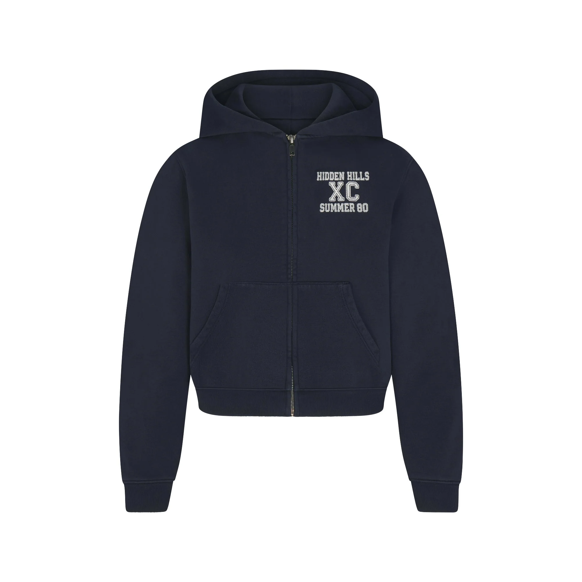 BOYFRIEND FLEECE ZIP UP HOODIE | NAVY HIDDEN HILLS - Image 5