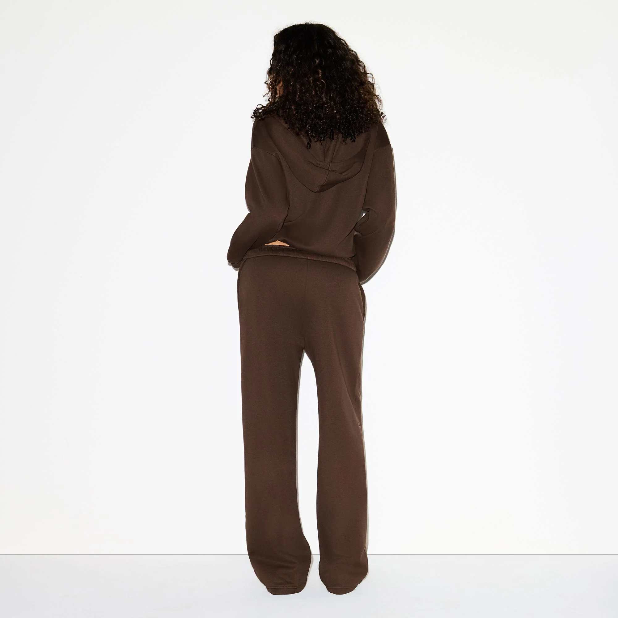 COTTON FLEECE CLASSIC STRAIGHT LEG PANT | DARK SEPIA - Image 4