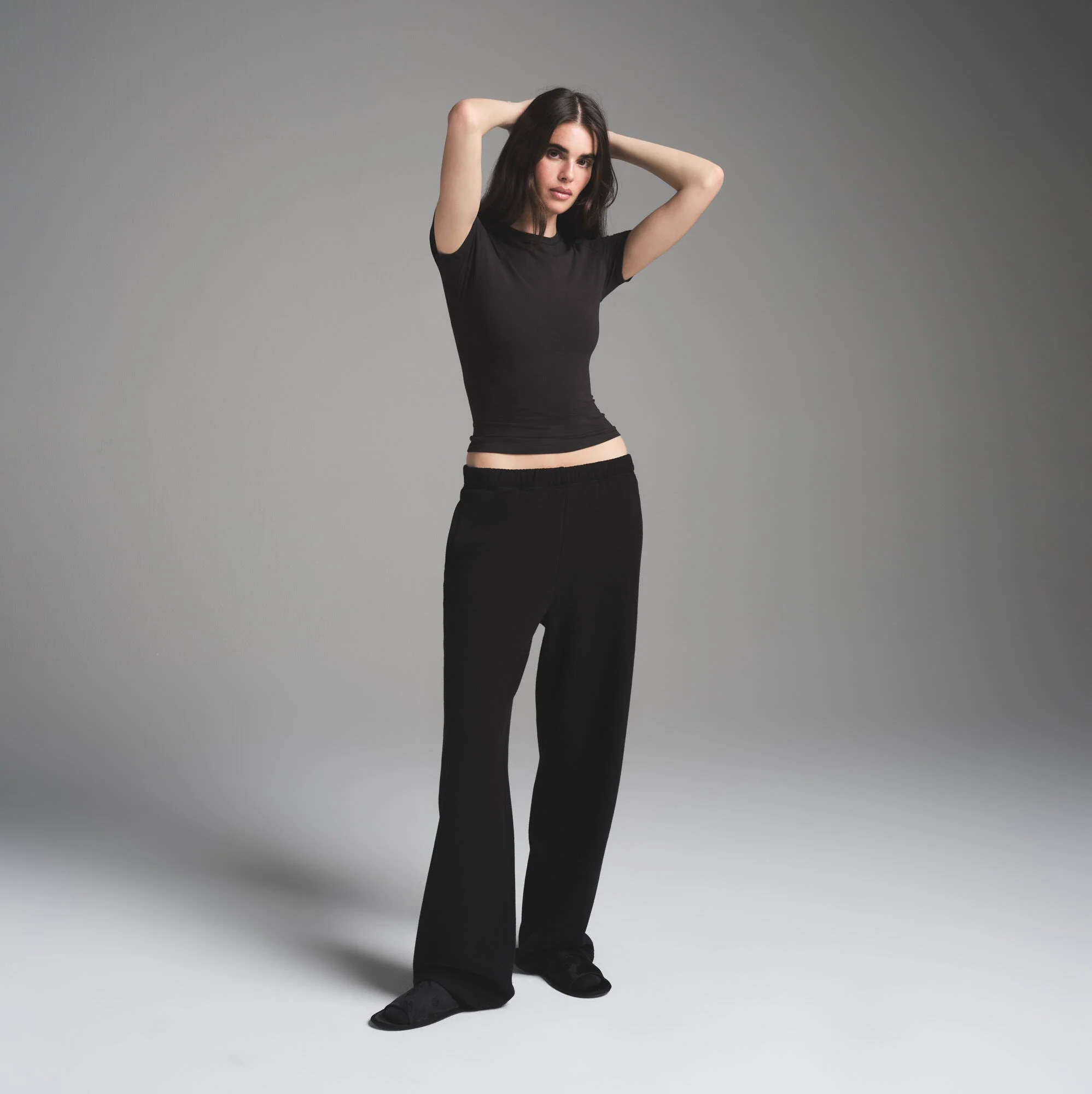 COTTON FLEECE CLASSIC STRAIGHT LEG PANT | ONYX - Image 8