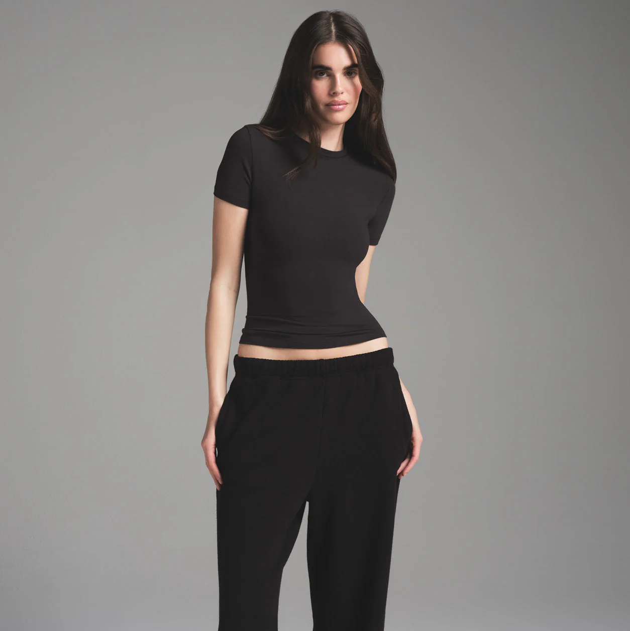 COTTON FLEECE CLASSIC STRAIGHT LEG PANT | ONYX - Image 9