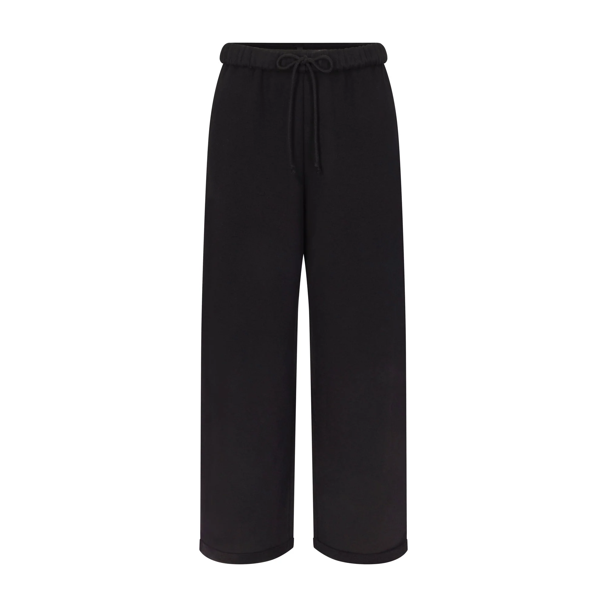 COTTON FLEECE STRAIGHT LEG PANT | ONYX - Image 5