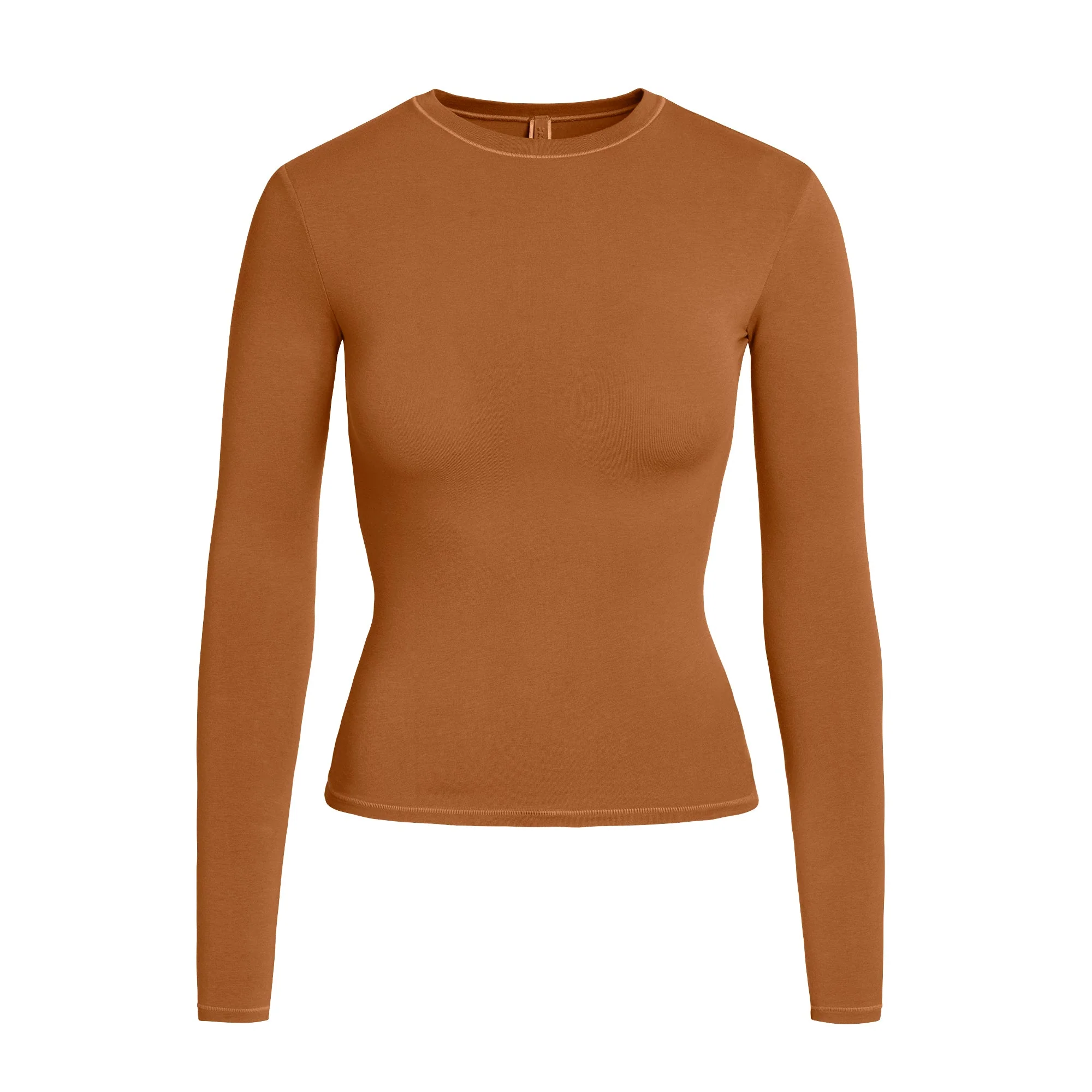 COTTON JERSEY LONG SLEEVE T-SHIRT | CHAI - Image 5
