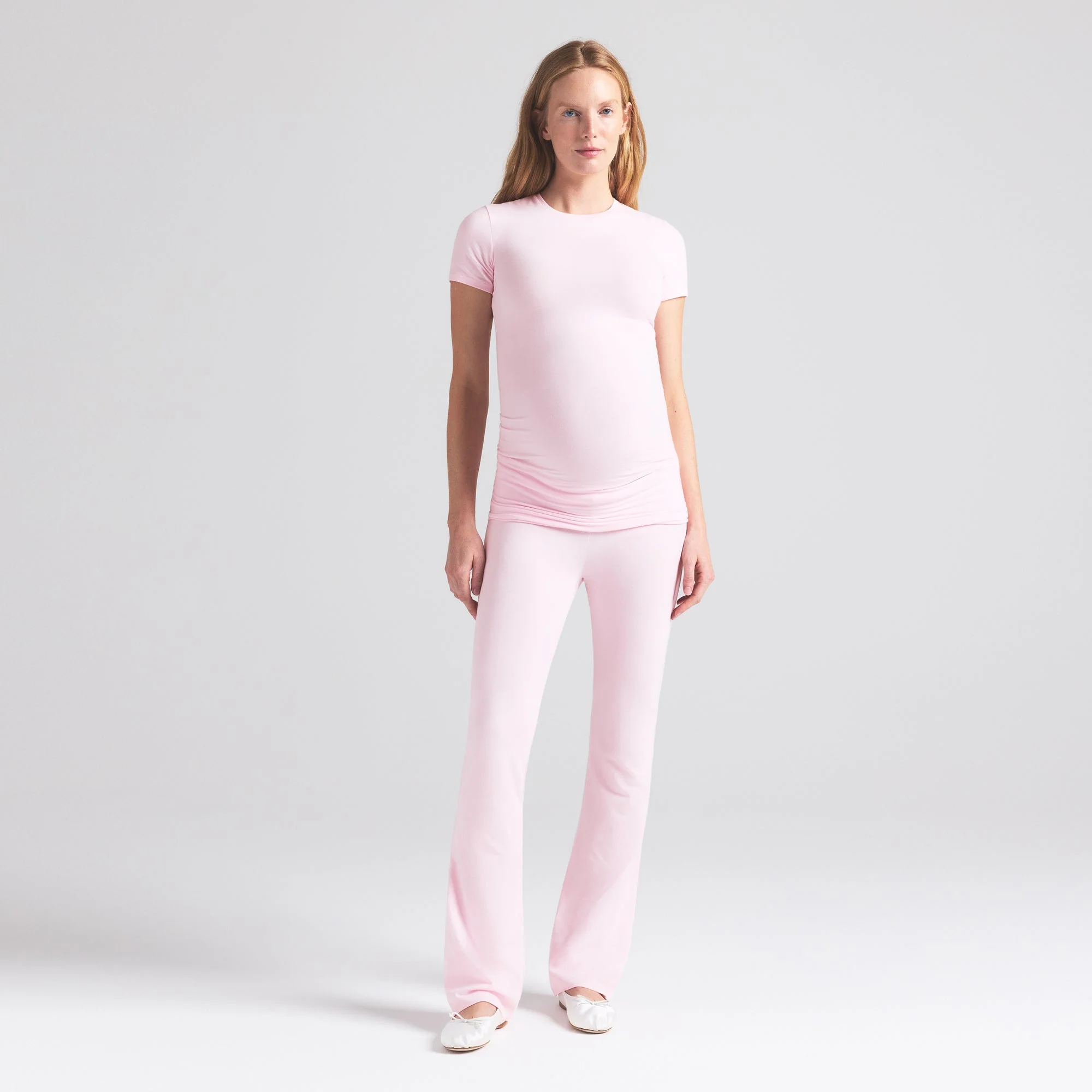 COTTON JERSEY MATERNITY FOLDOVER PANT | CHERRY BLOSSOM - Image 4