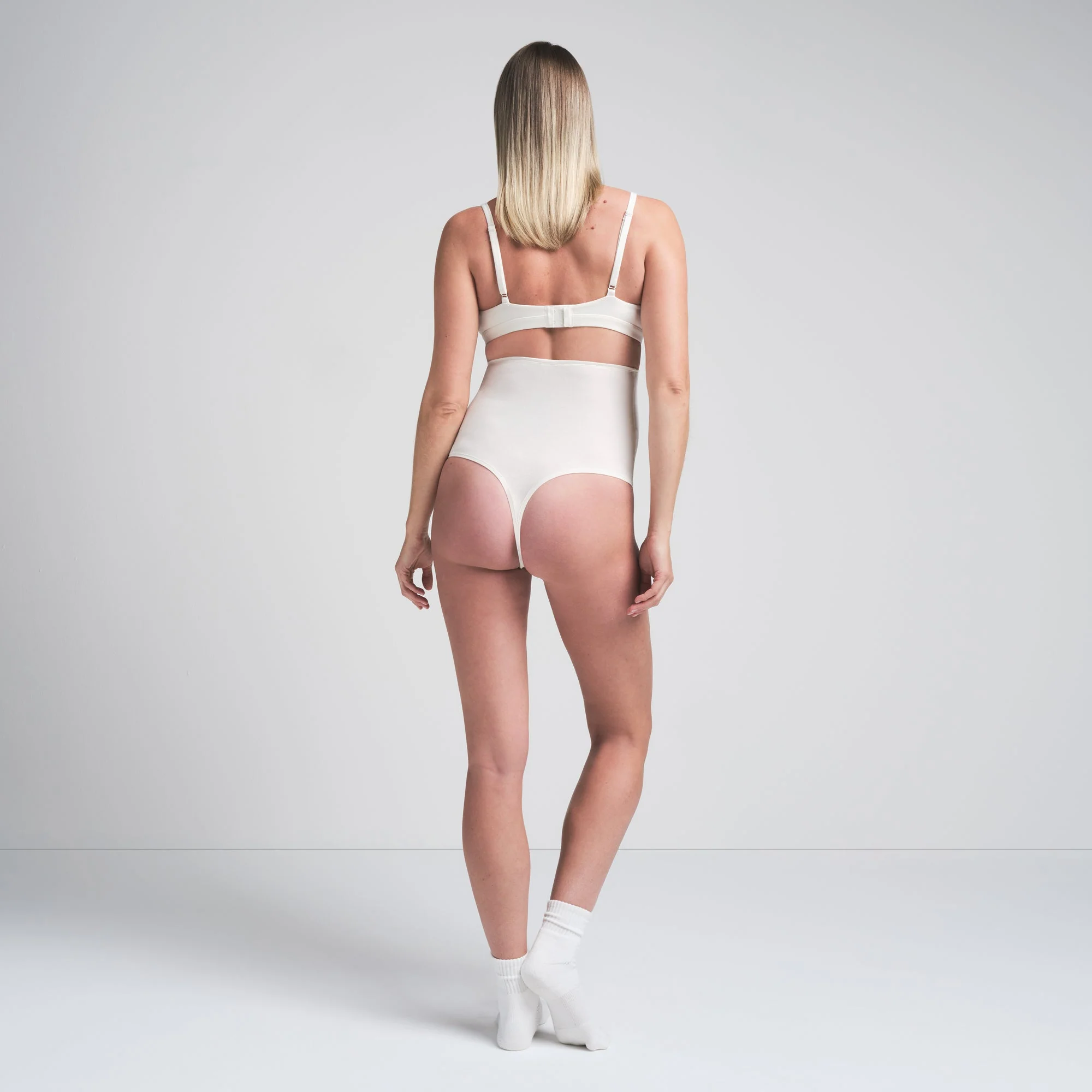 COTTON JERSEY MATERNITY HIGH-WAISTED THONG | MARBLE - Image 3