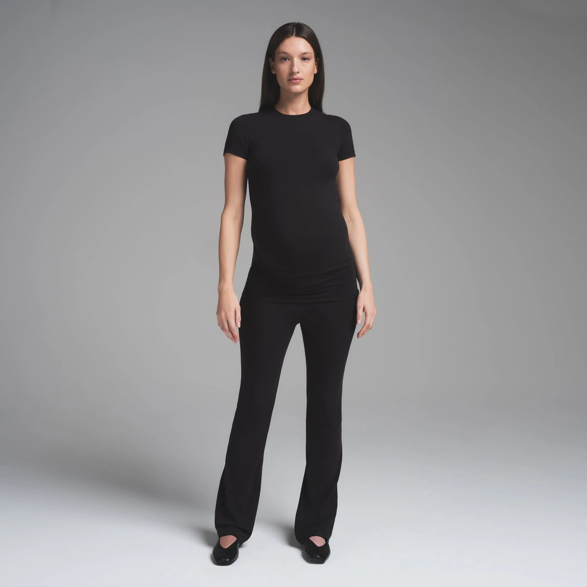 COTTON JERSEY MATERNITY T-SHIRT | SOOT - Image 2