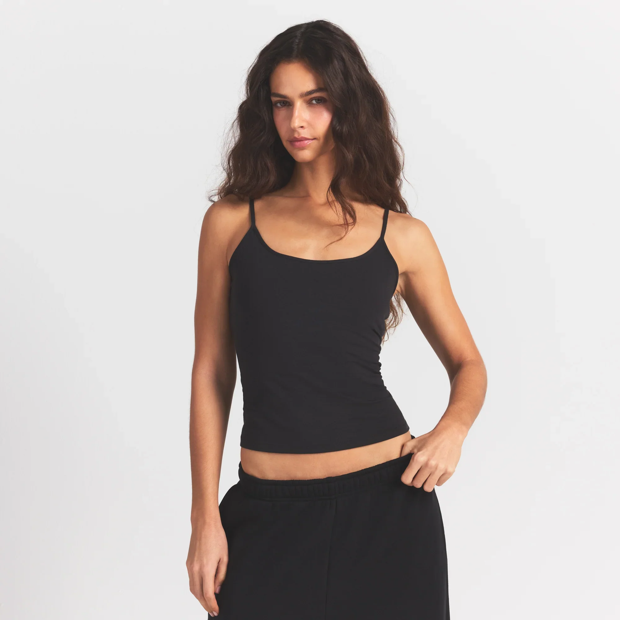 COTTON JERSEY SCOOP NECK CAMI | SOOT - Image 2