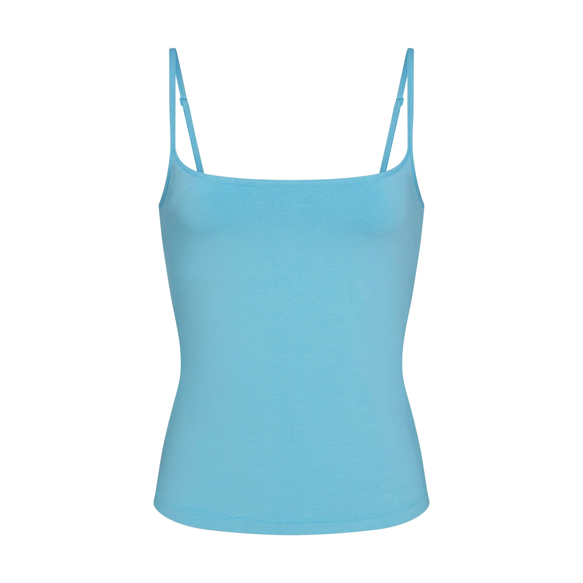 COTTON JERSEY SCOOP NECK CAMI | WATER - Image 2