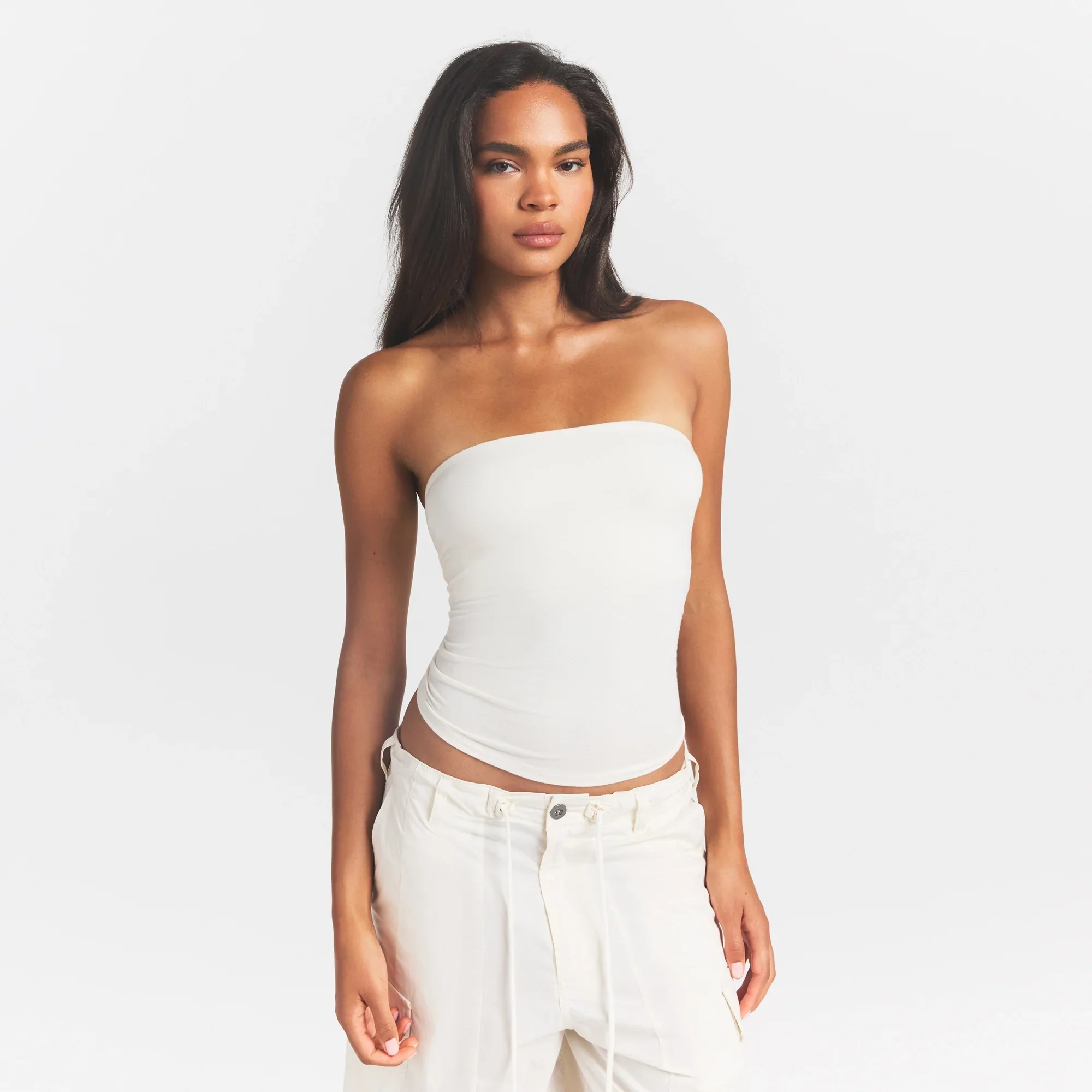 COTTON JERSEY TUBE TOP | MARBLE - Image 5