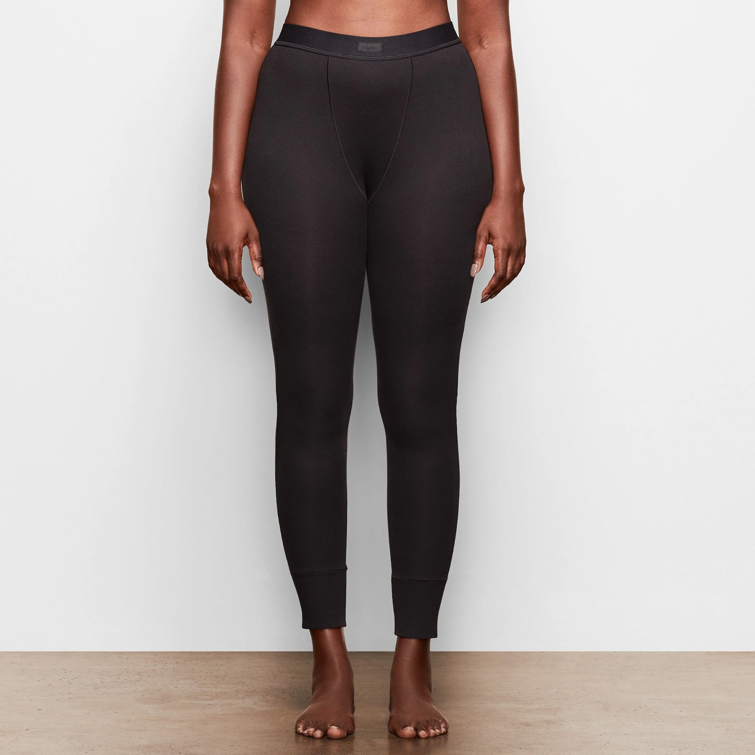 COTTON RIB LEGGING | SOOT - Image 4