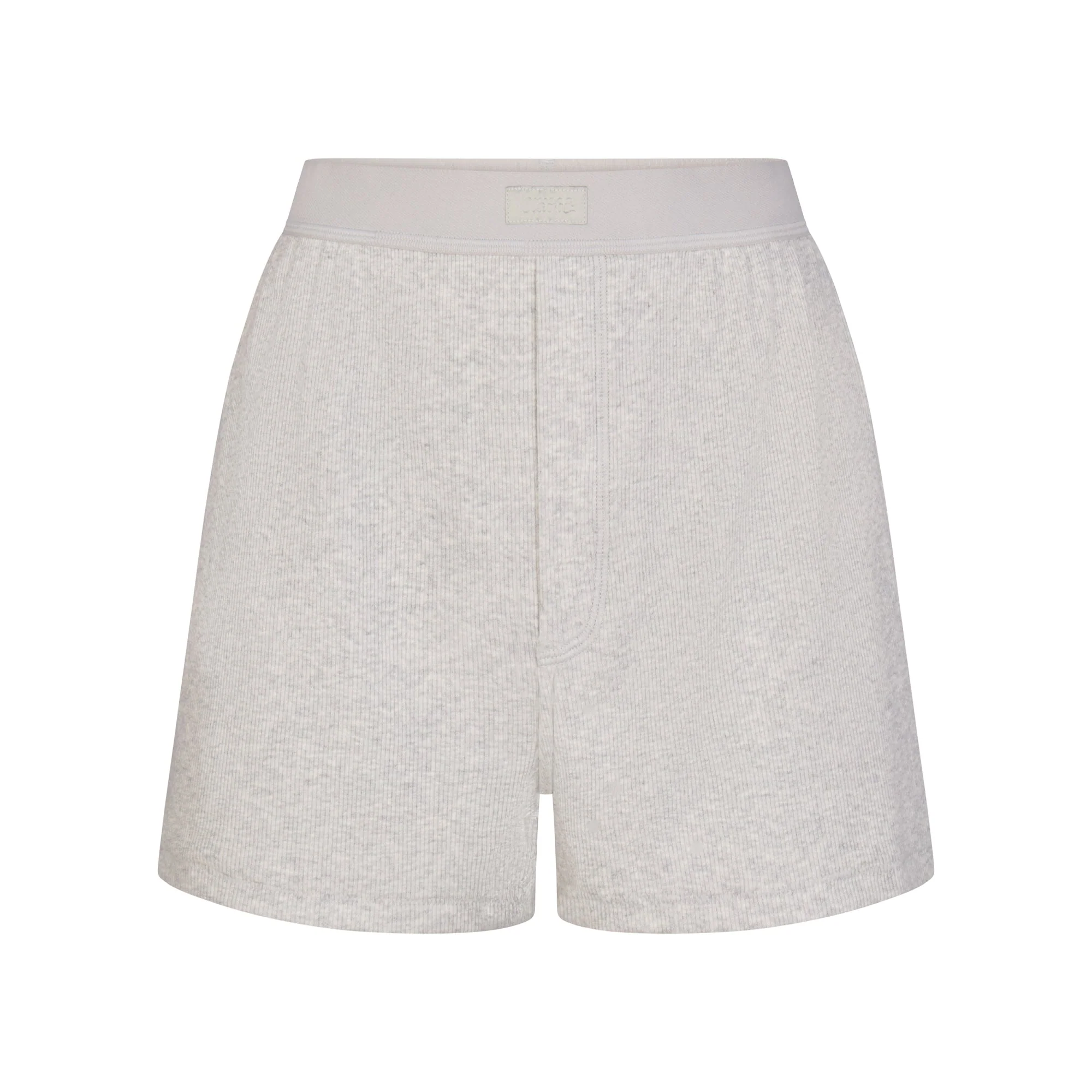 COTTON RIB LOOSE BOXER | LIGHT HEATHER GREY - Image 5