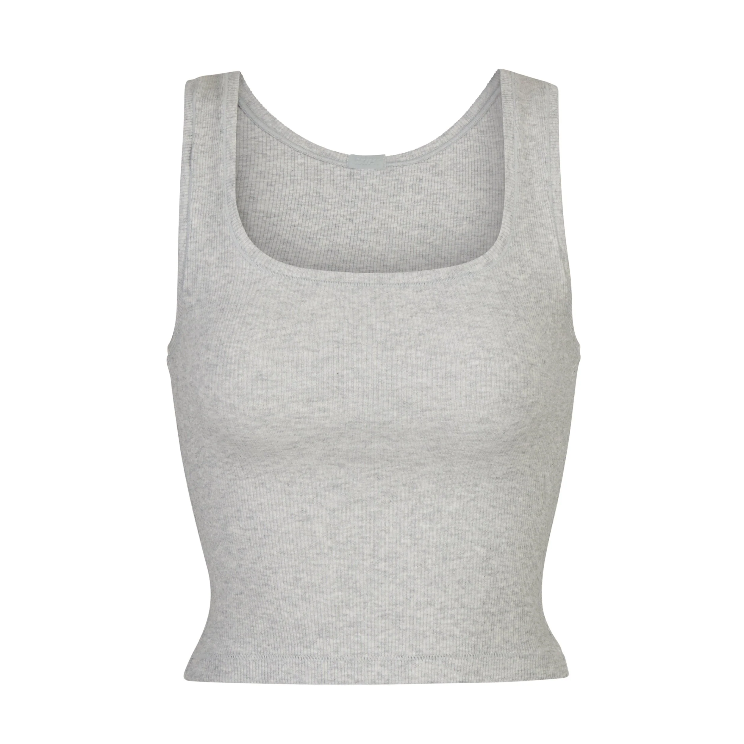 COTTON RIB TANK | LIGHT HEATHER GREY - Image 6