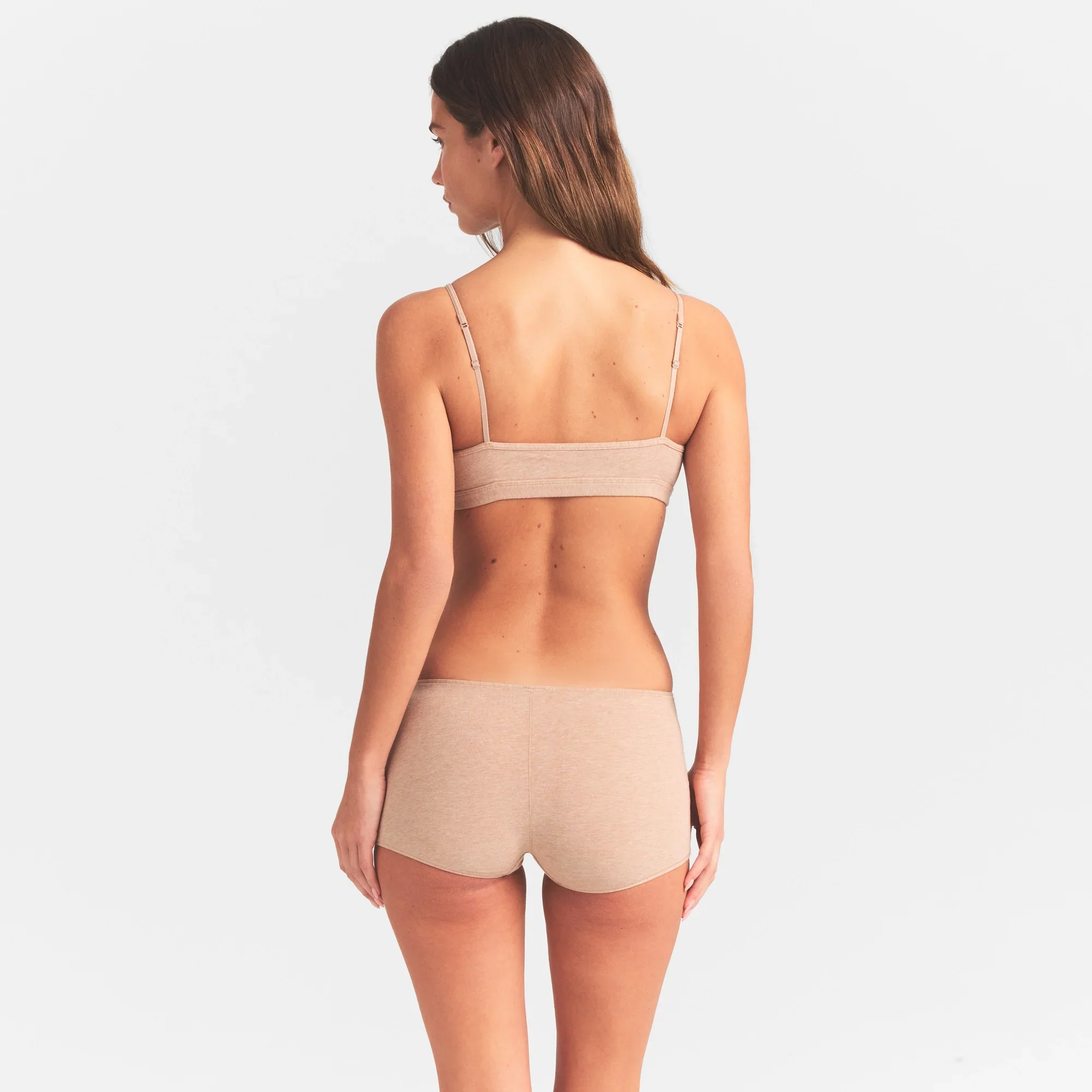 EVERYDAY COTTON SCOOP BRALETTE | CLAY HEATHER - Image 4