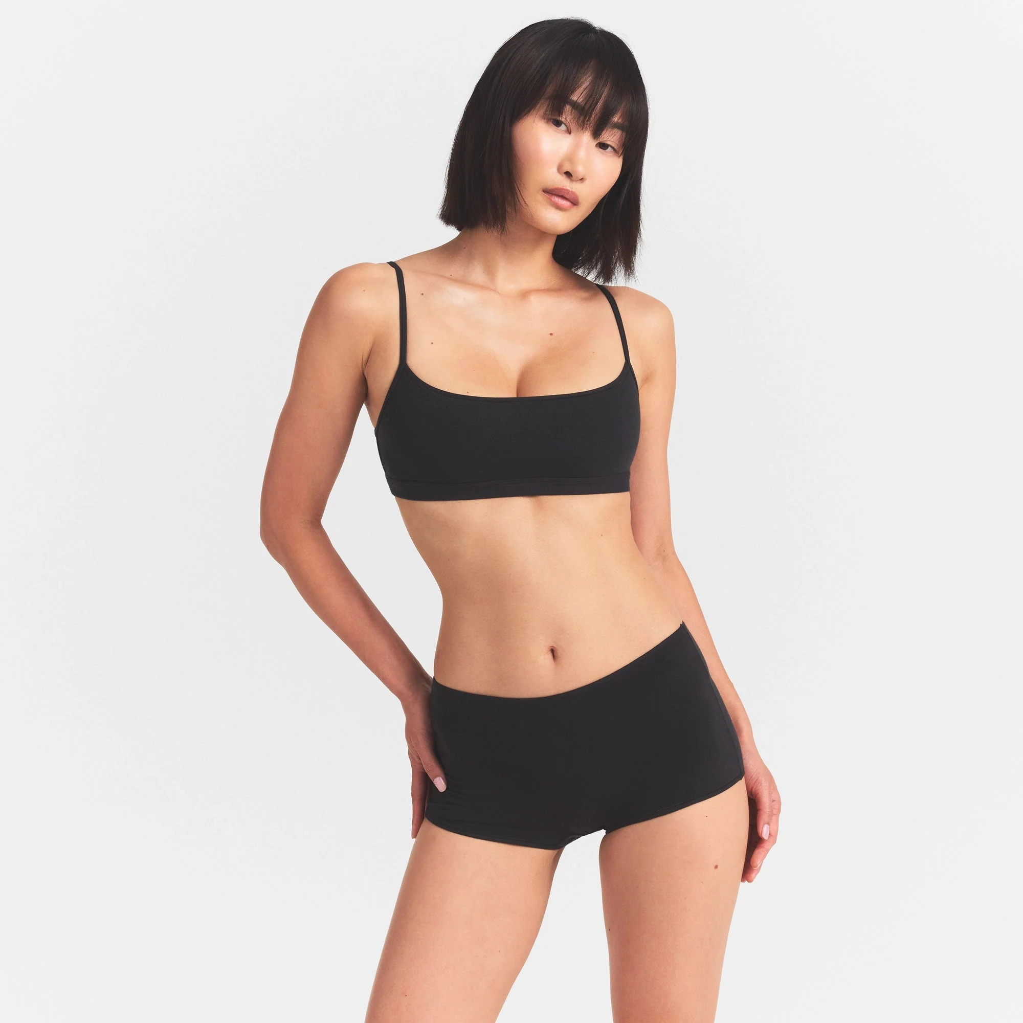EVERYDAY COTTON SCOOP BRALETTE | ONYX - Image 4