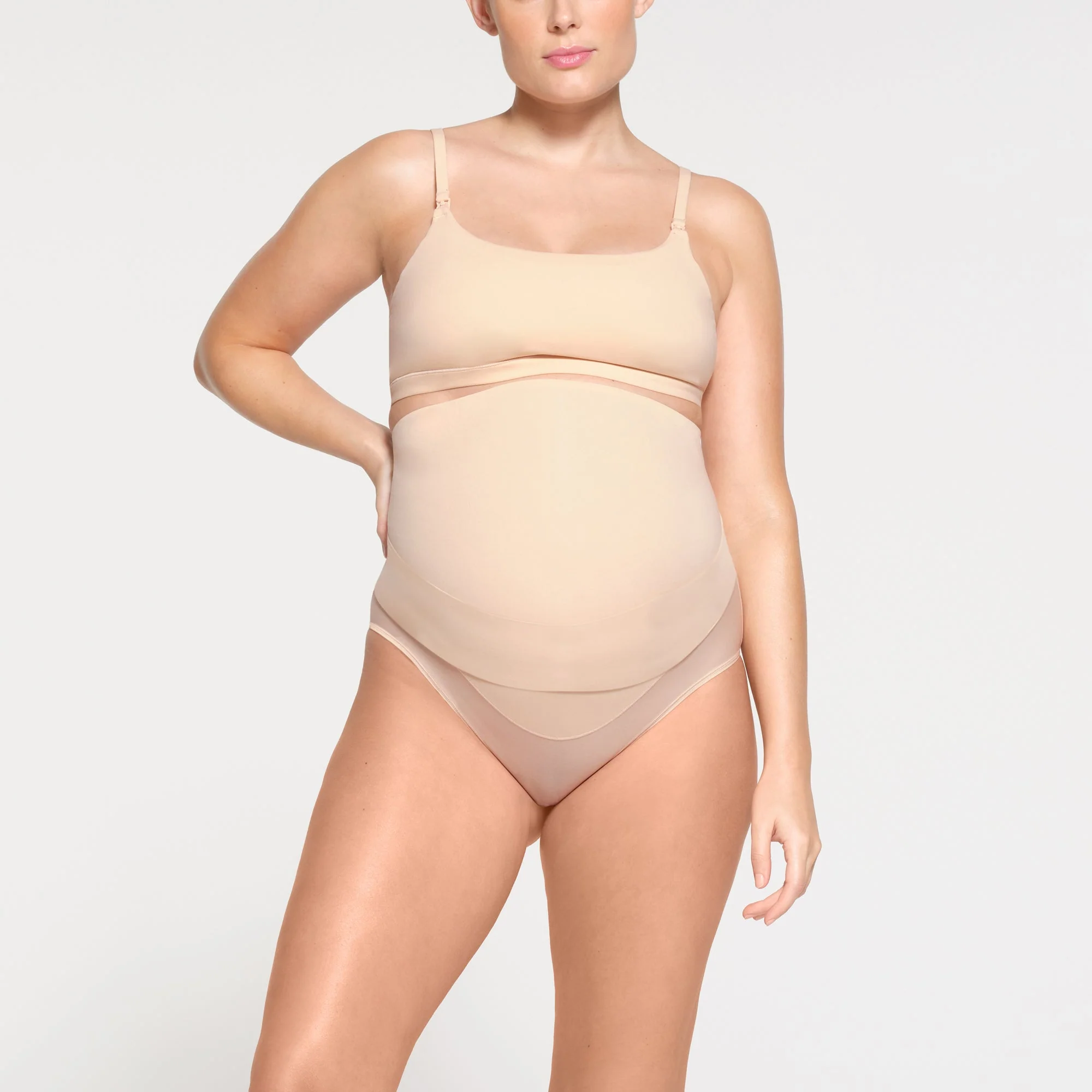 FITS EVERYBODY MATERNITY PUMPING SCOOP BRALETTE | SAND