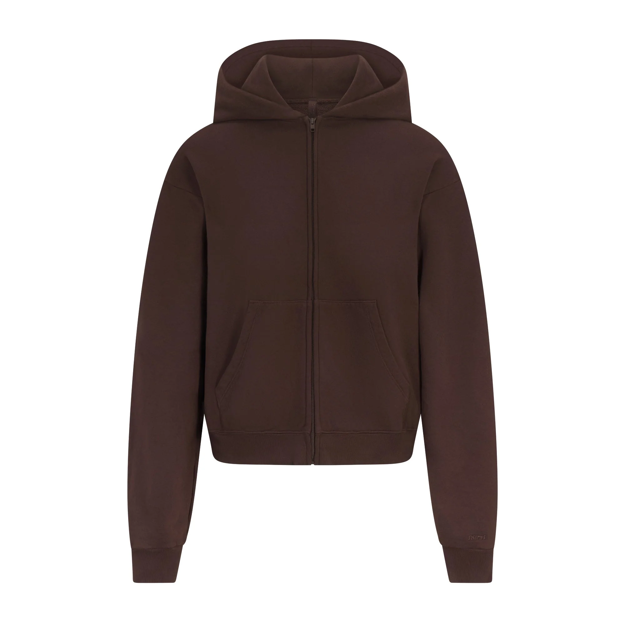 FRENCH TERRY ZIP UP HOODIE | ESPRESSO - Image 5