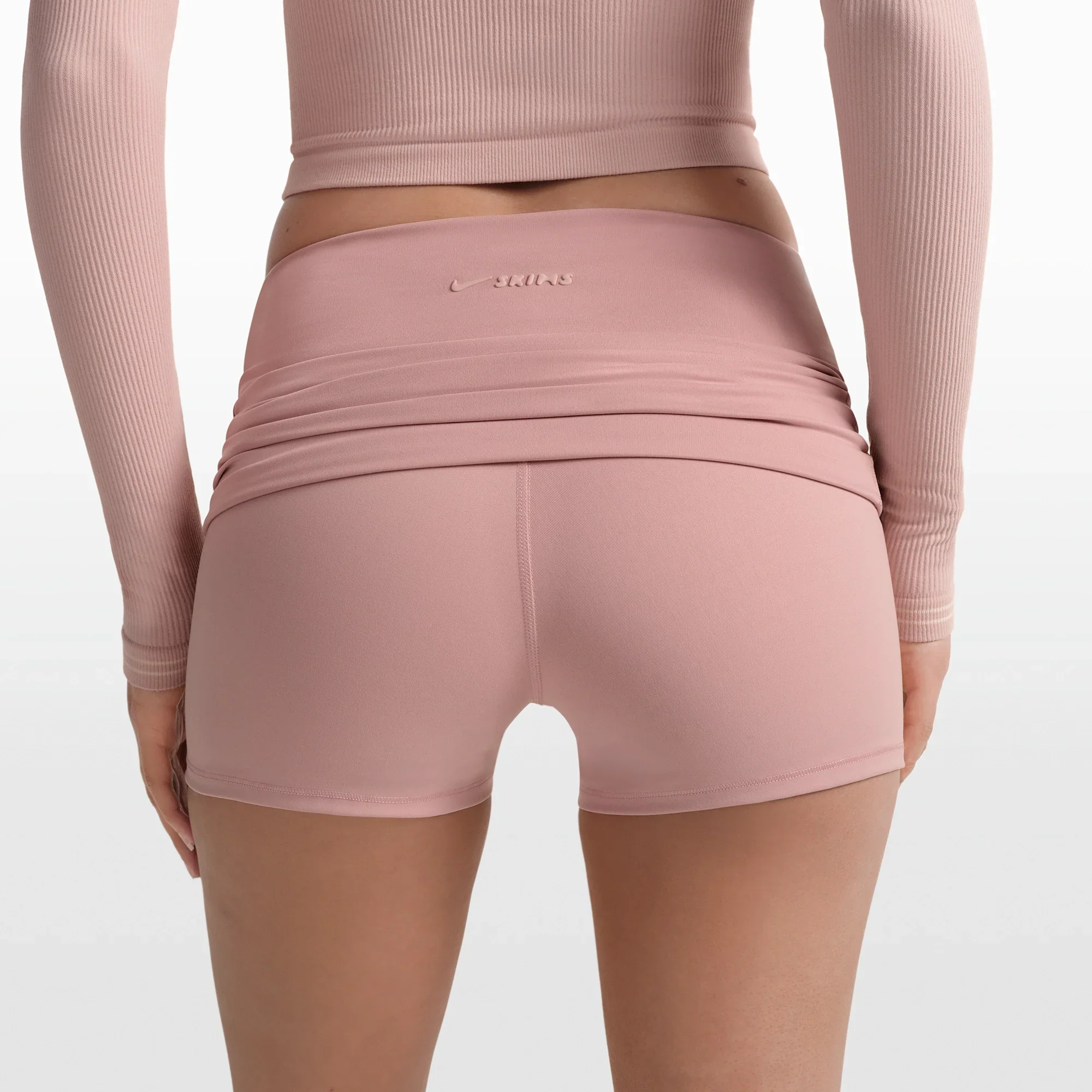 NikeSKIMS MATTE 3" FOLDOVER SHORT | HIMALAYAN - Image 4