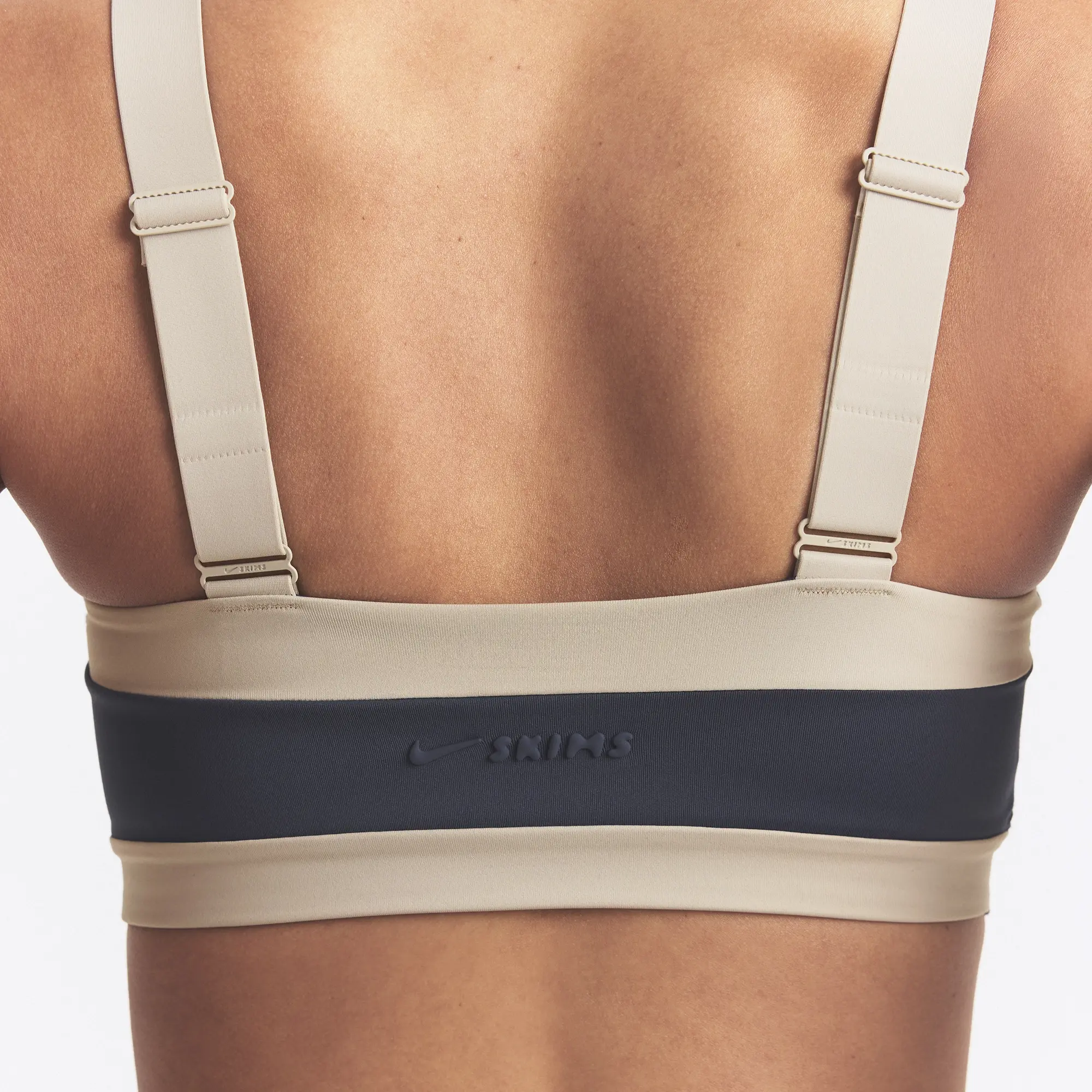 NikeSKIMS MATTE SHINE MIX STRAIGHT NECK BRA | DEEP ROYAL AND STONE - Image 4