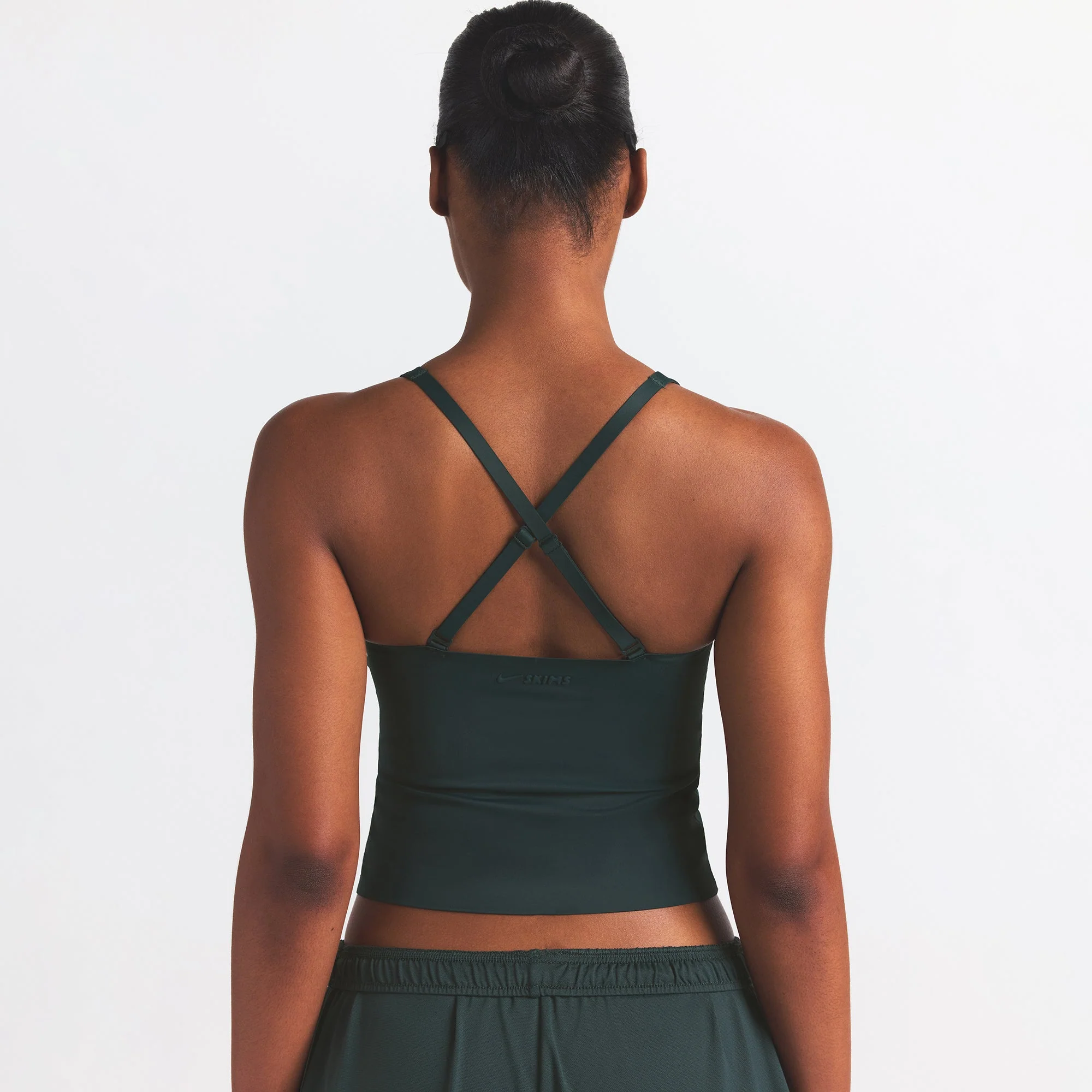 NikeSKIMS SHINE V-NECK TANK | DARK TEAL - Image 3