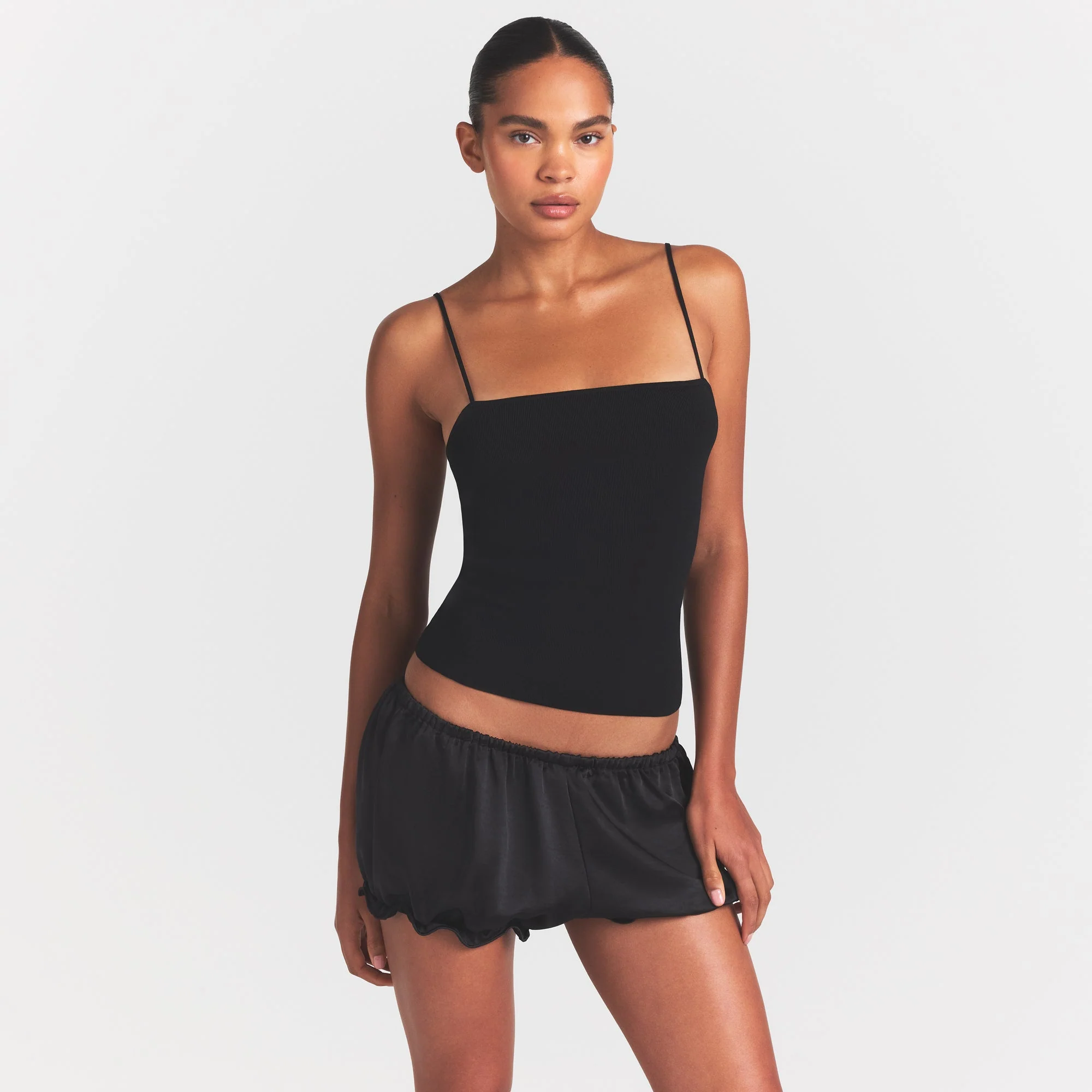 REFINED KNIT CAMI | OBSIDIAN - Image 2
