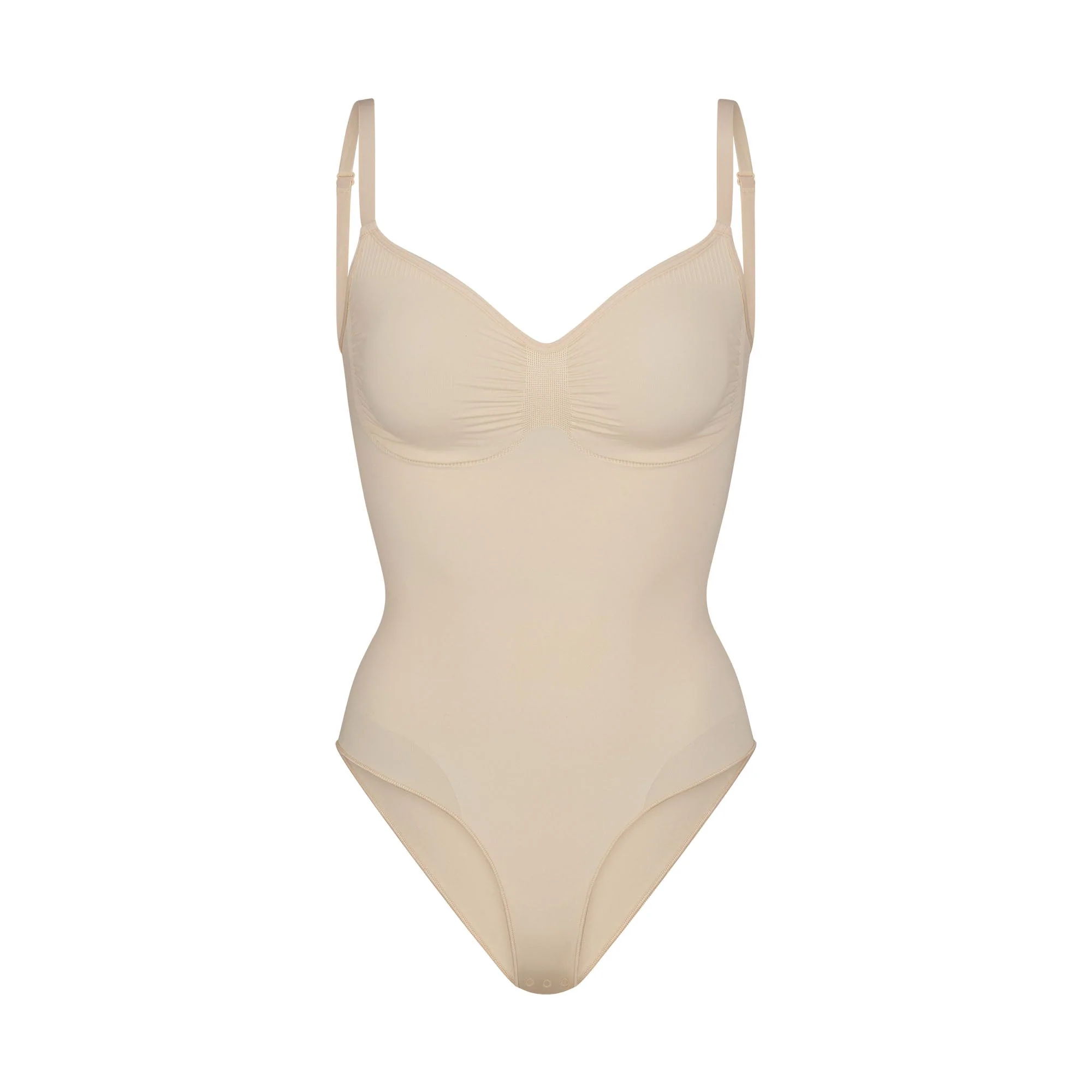SEAMLESS SCULPT BRIEF BODYSUIT | SAND