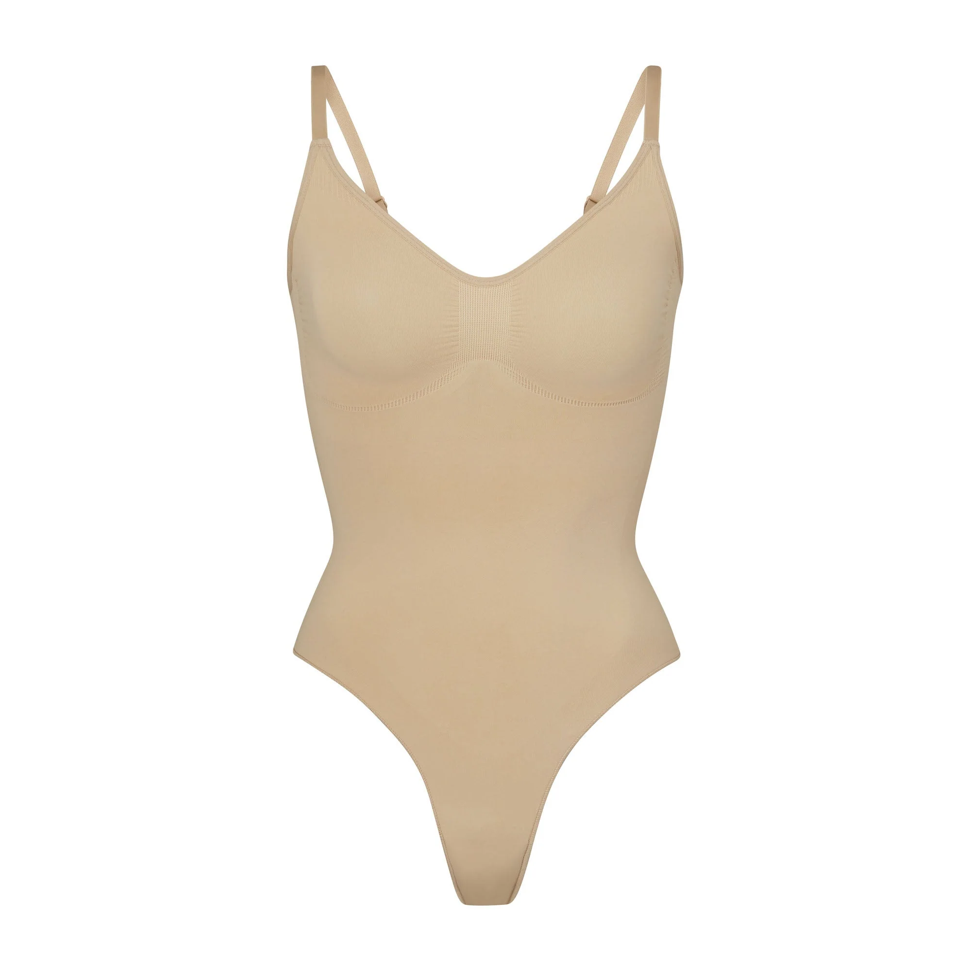 SEAMLESS SCULPT THONG BODYSUIT | CLAY - Image 6