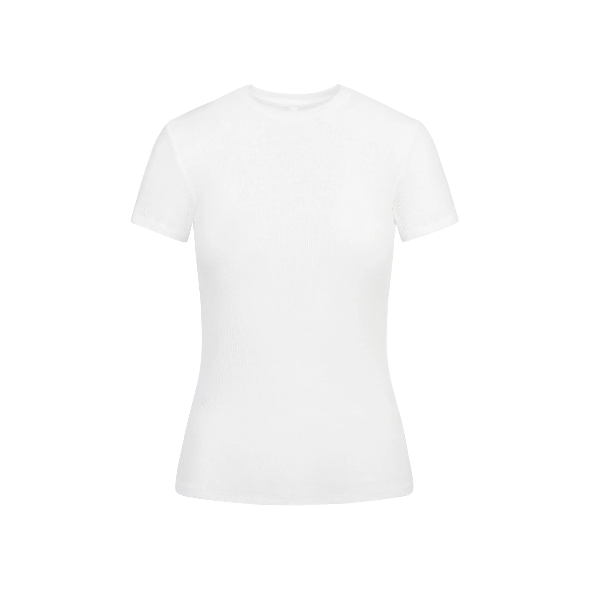 SHEER RIB T-SHIRT | SNOW - Image 8