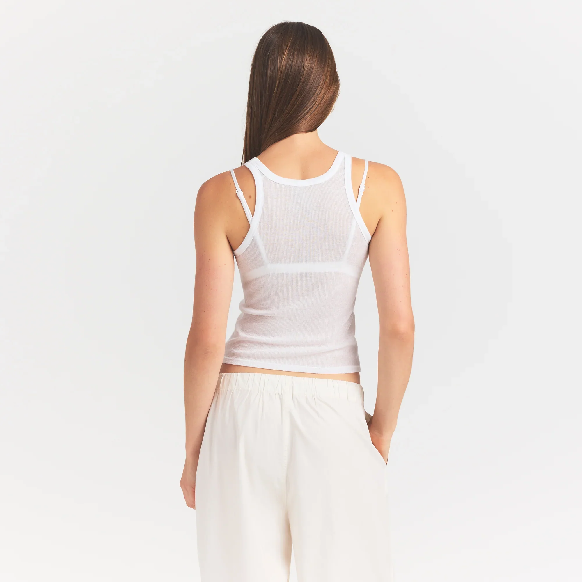 SHEER RIB TANK | SNOW - Image 3