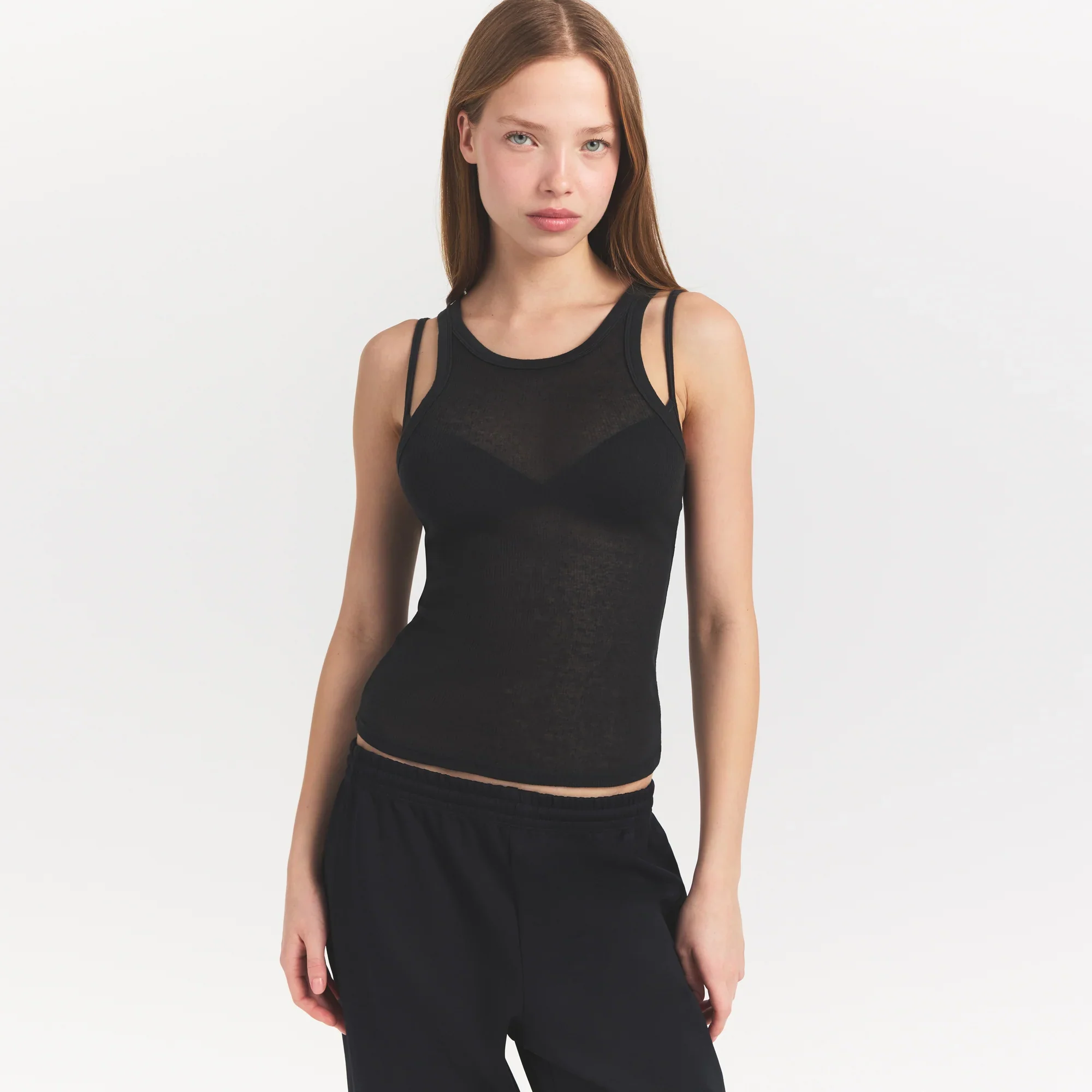 SHEER RIB TANK | SOOT - Image 2