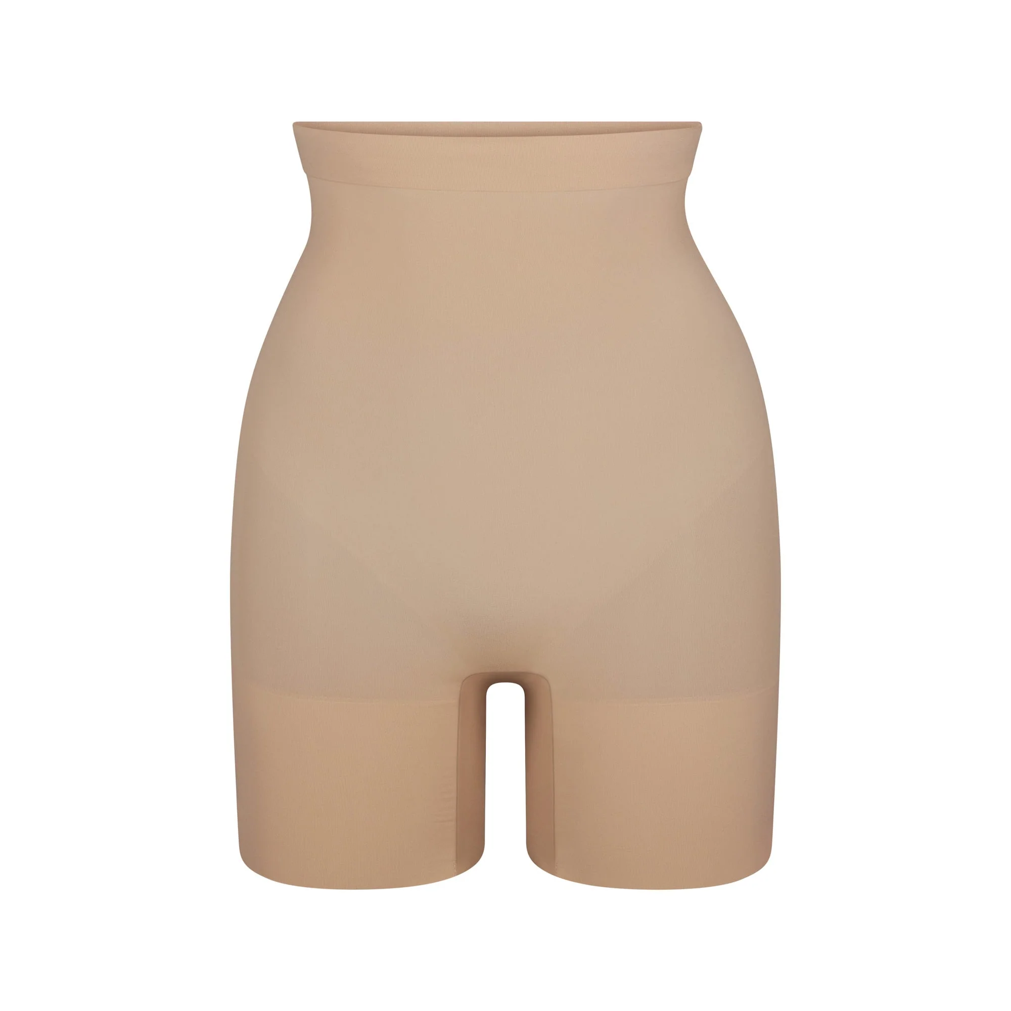 SHEER SEAMLESS HIGH-WAISTED MID THIGH SHORT | CLAY - Image 6