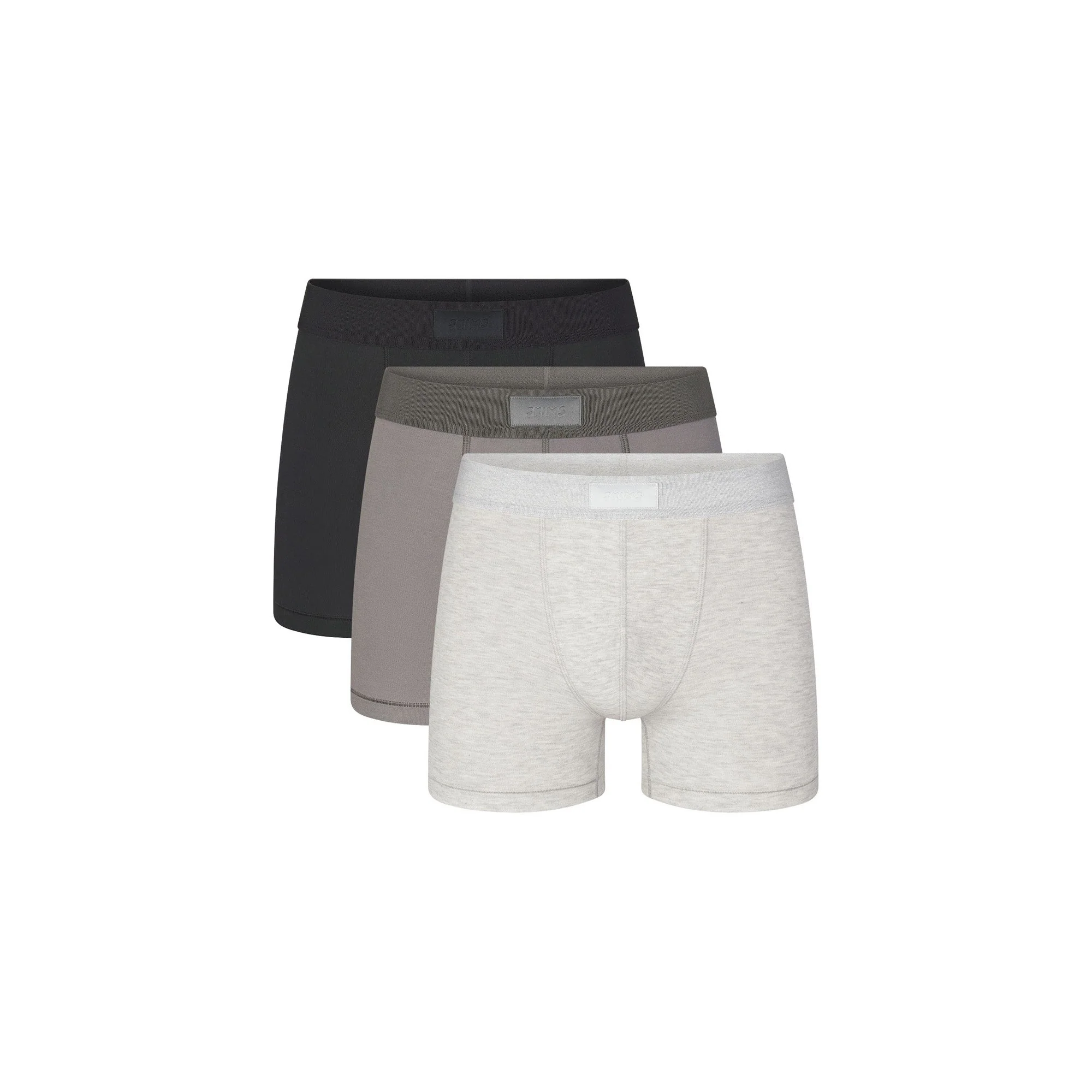 SKIMS COTTON MENS 3" BOXER BRIEF 3-PACK | HEATHER MULTI - Image 5