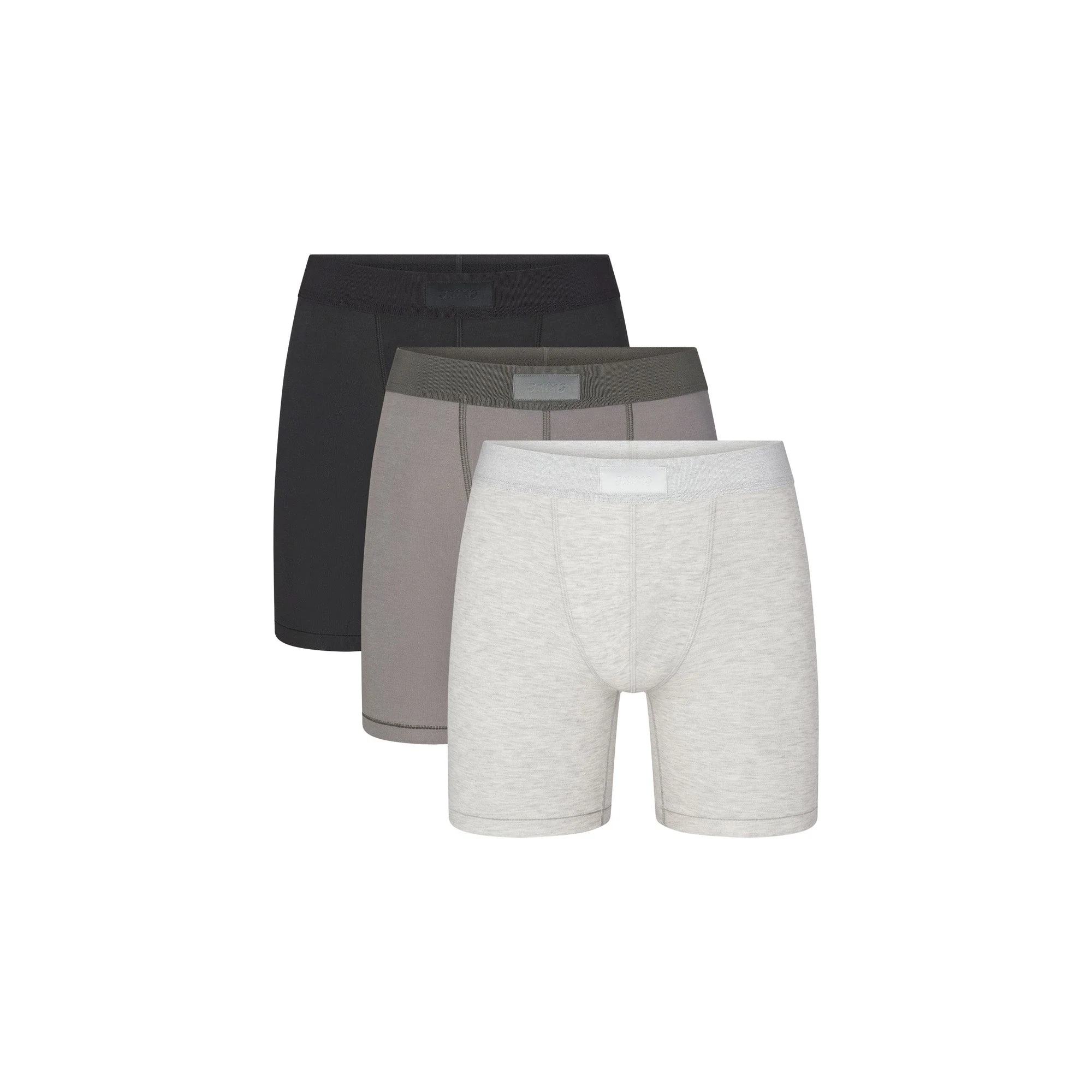 SKIMS COTTON MENS 5" BOXER BRIEF 3-PACK | HEATHER MULTI - Image 5