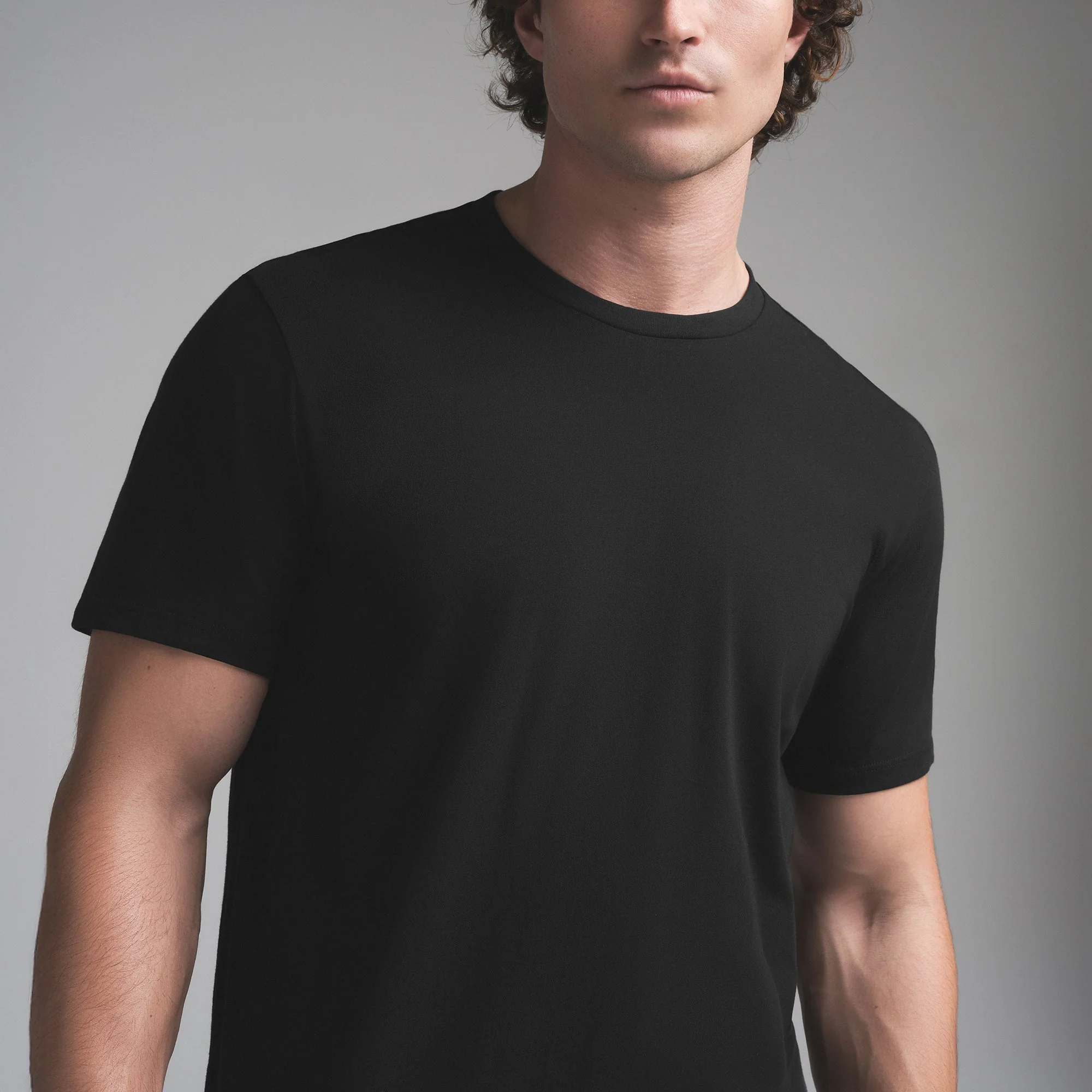 SKIMS COTTON MENS CLASSIC T-SHIRT | ONYX - Image 2