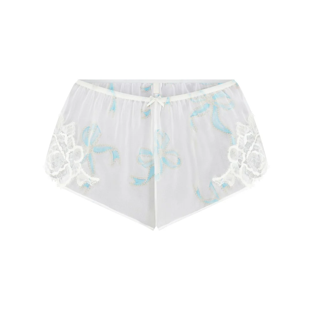 SKIMS ROMANCE CAMI AND SHORT SET | IVORY PEARL BOWS PRINT - Image 7