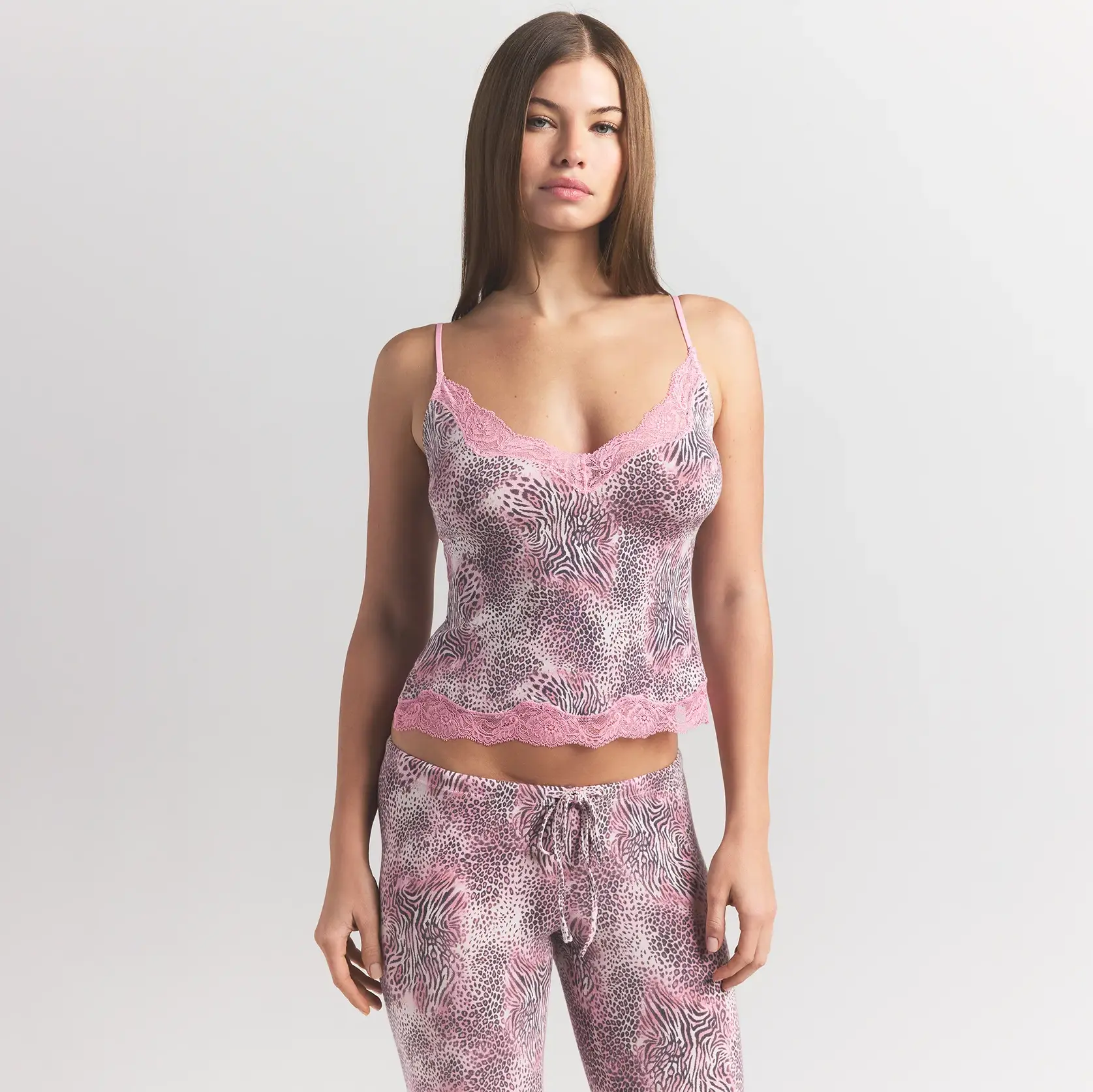 SKIMS SLEEP LACE CAMI AND PANT SET | BLOOM MINI MULTI ANIMAL - Image 3