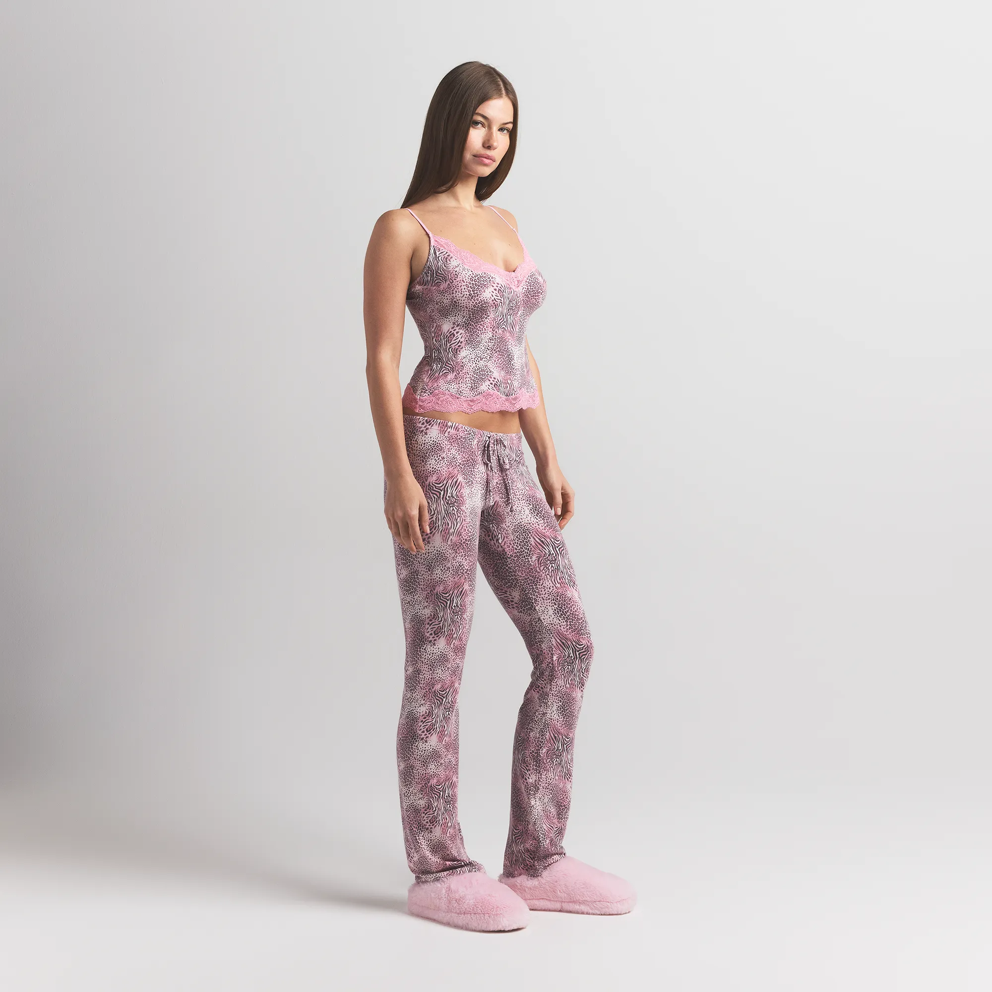 SKIMS SLEEP LACE CAMI AND PANT SET | BLOOM MINI MULTI ANIMAL - Image 4