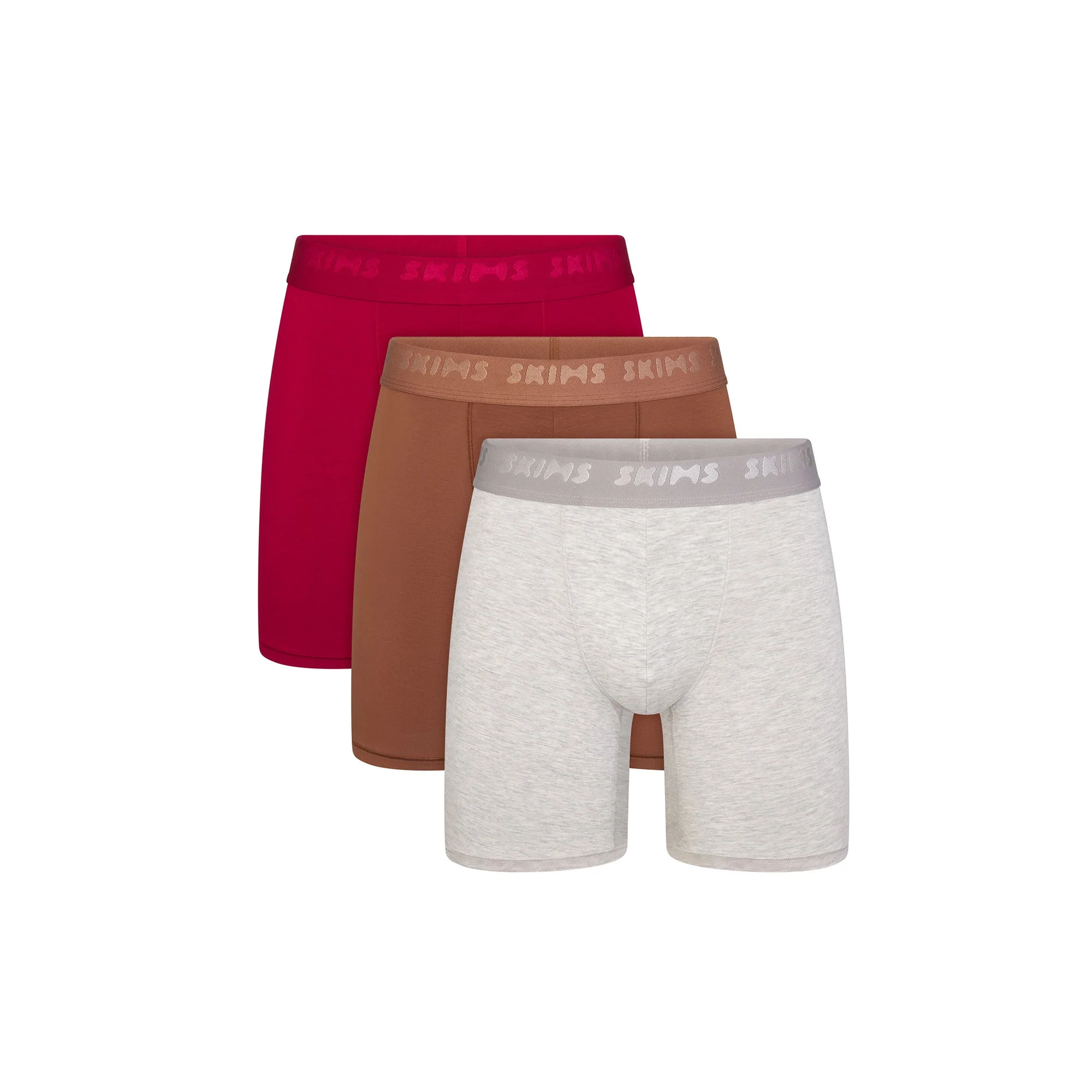 SKIMS STRETCH MENS 5" BOXER BRIEF 3-PACK | WOOD MULTI - Image 8