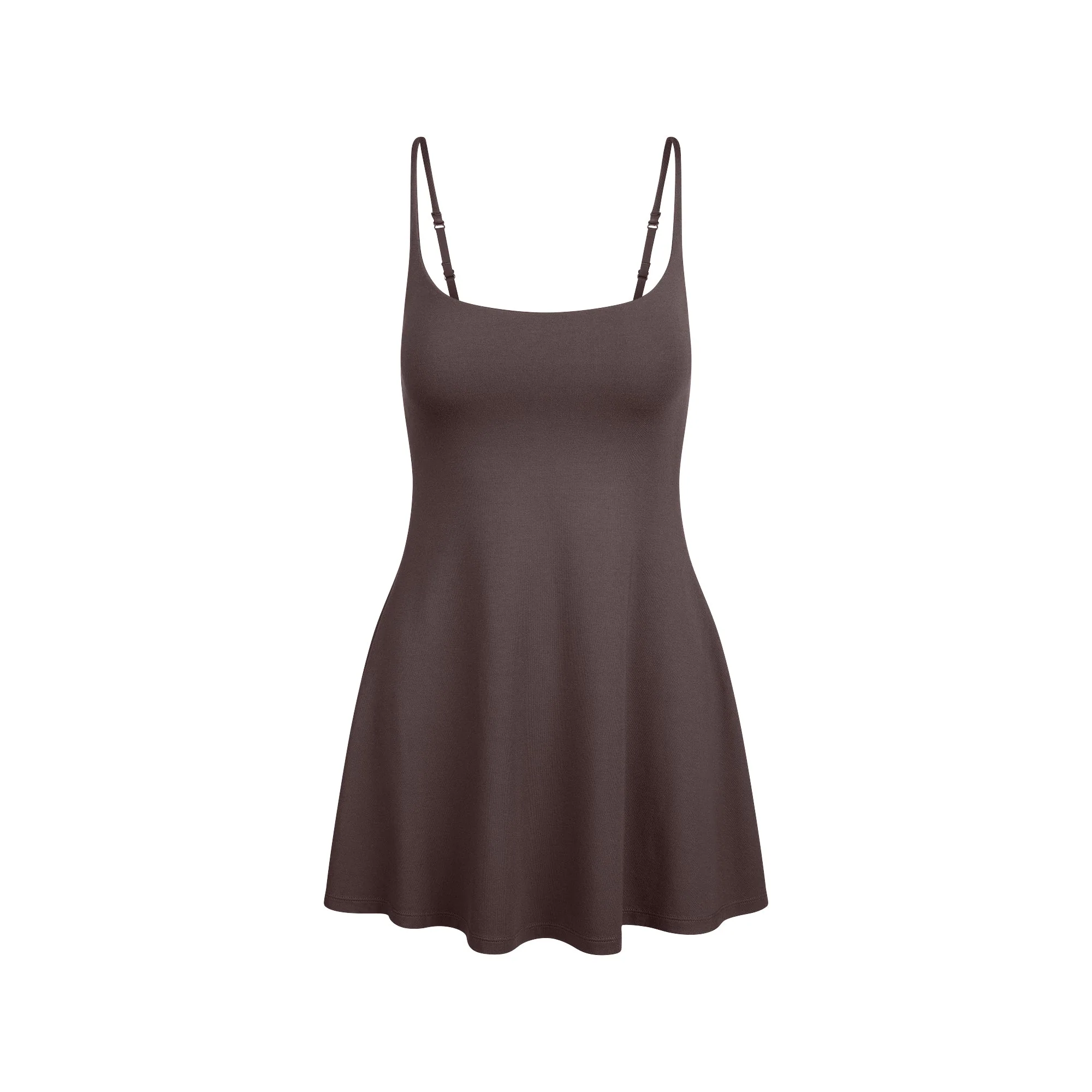 SMOOTH LAYERS SCOOP NECK MINI DRESS | RAISIN - Image 6