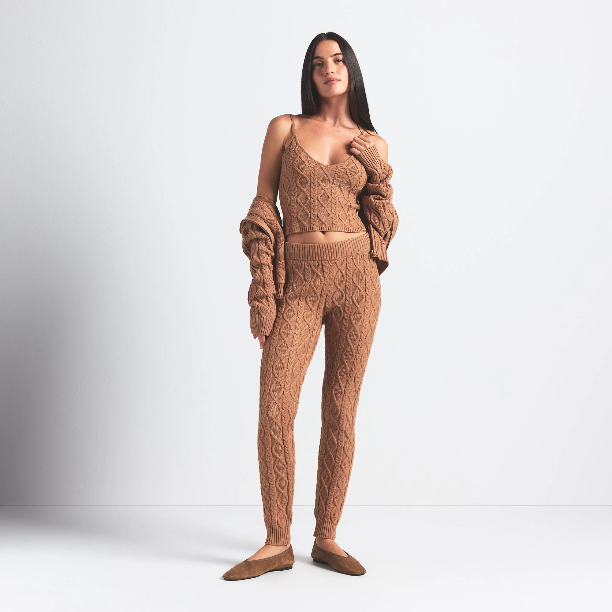 SWEATER KNIT CAMI | DARK HONEY