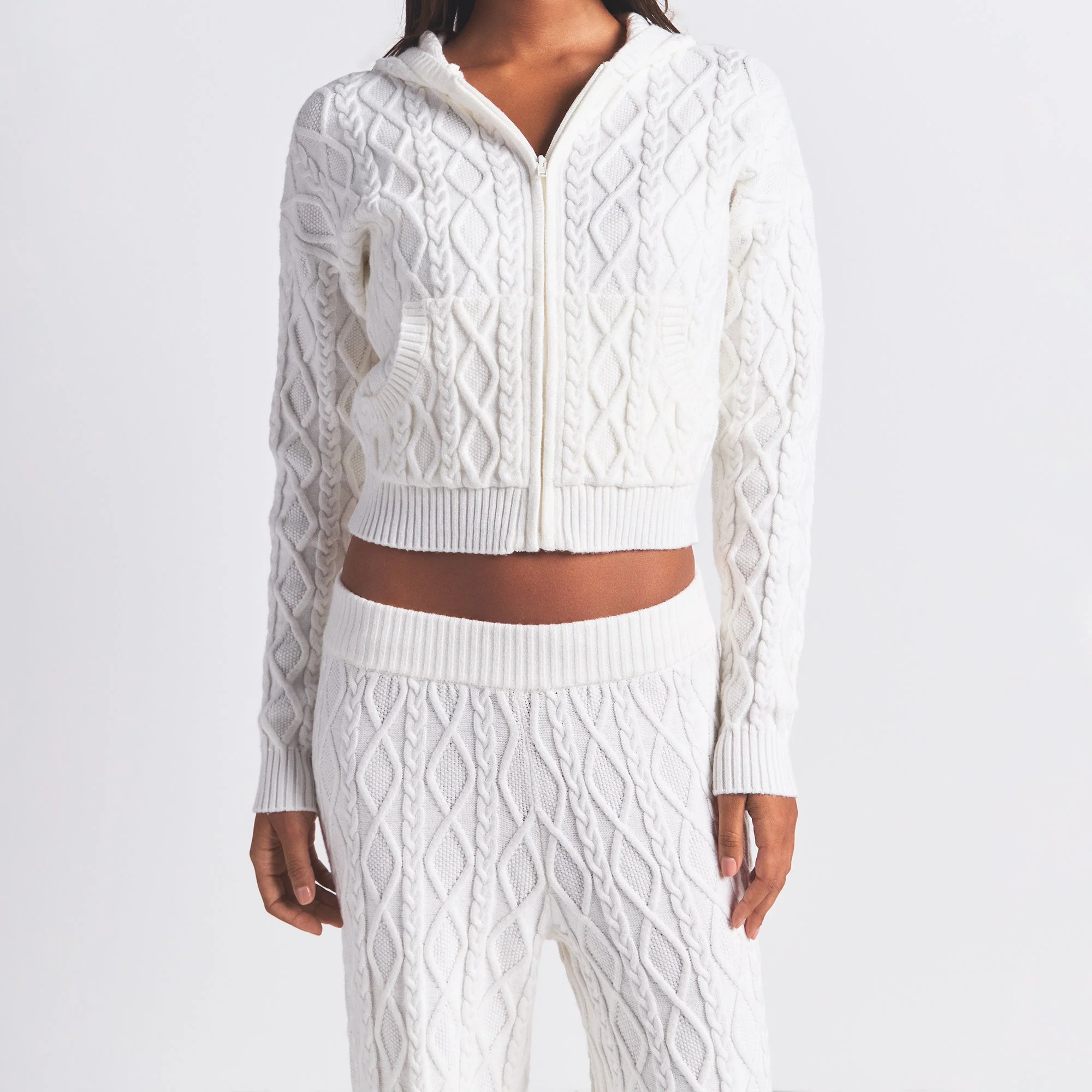 SWEATER KNIT STRAIGHT LEG PANT | IVORY - Image 2