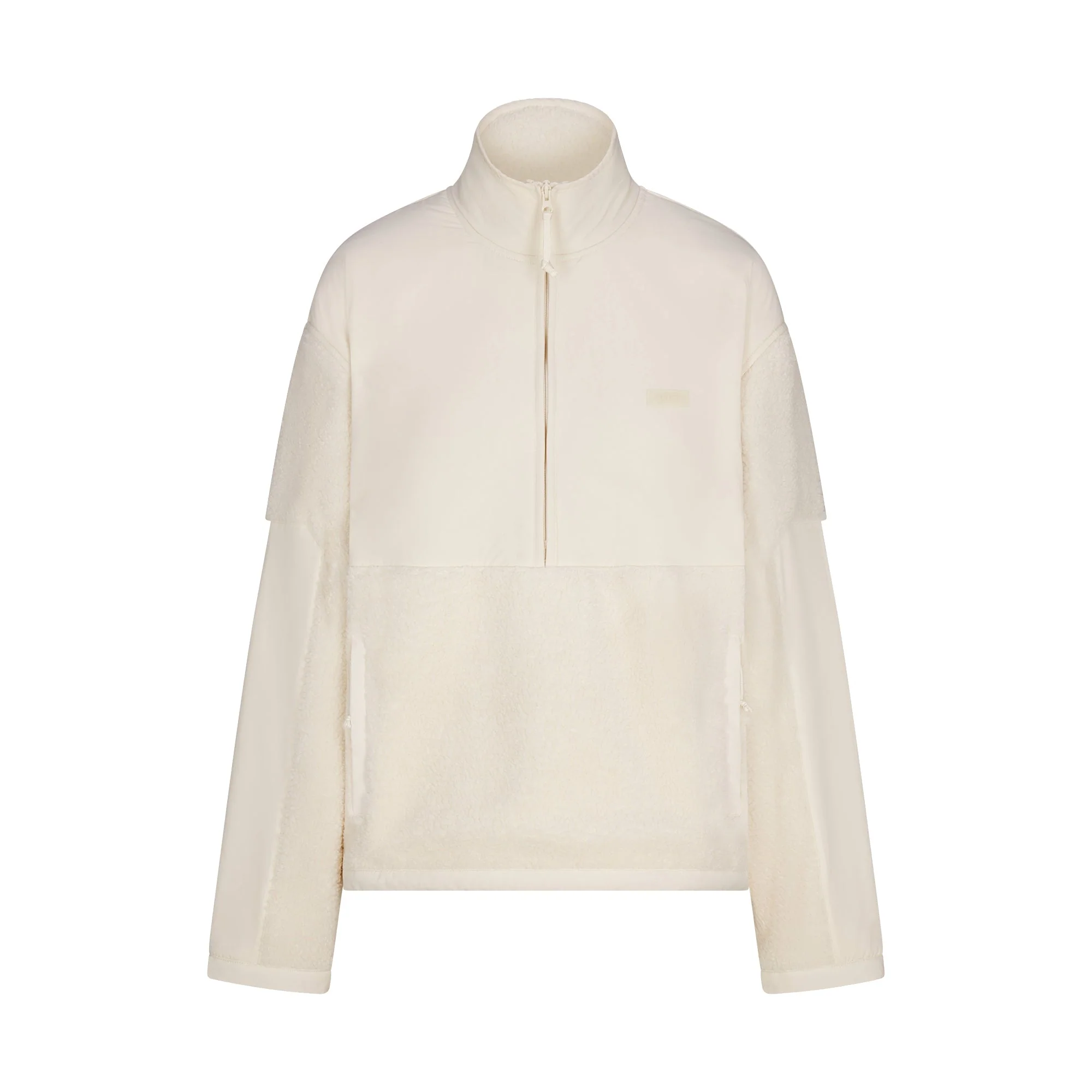 TEDDY OVERSIZED HALF ZIP UP PULLOVER | ECRU - Image 6