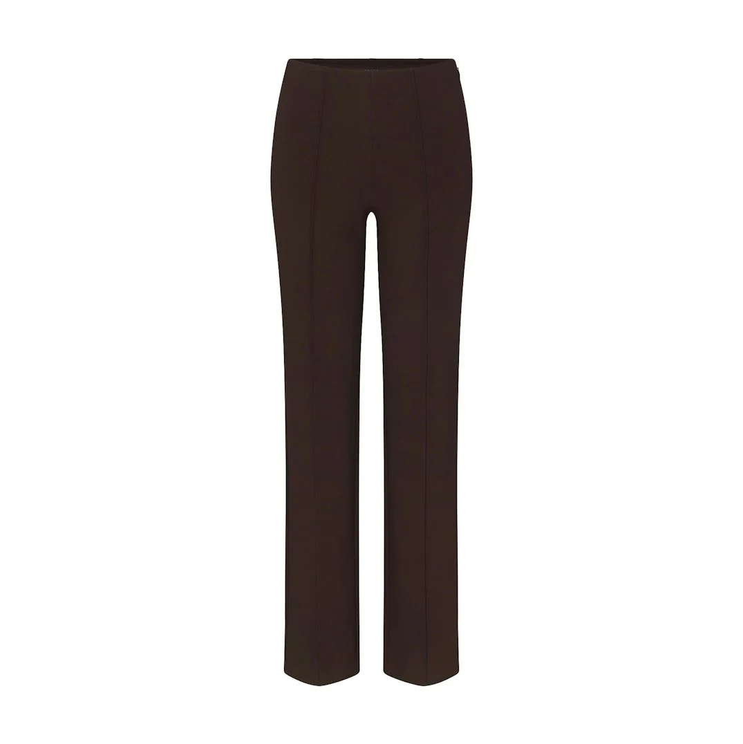 THE ESSENTIAL COLLECTION HIGH-WAISTED PINTUCK STRAIGHT PANT | ESPRESSO - Image 6