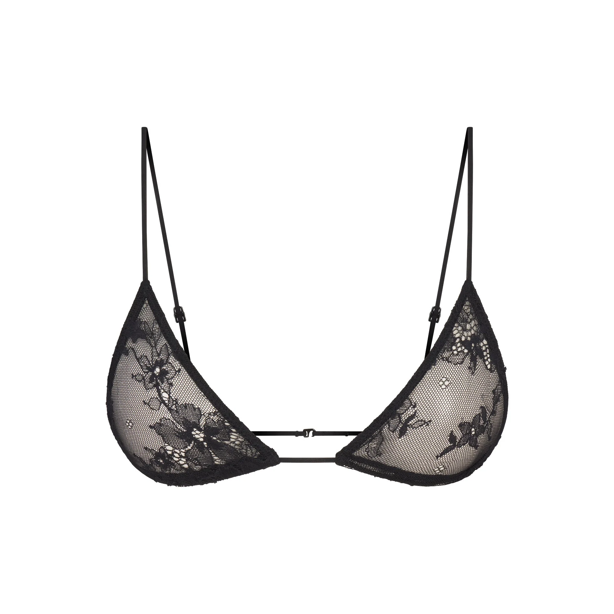 ULTRA FINE LACE MICRO TRIANGLE BRALETTE | ONYX - Image 6