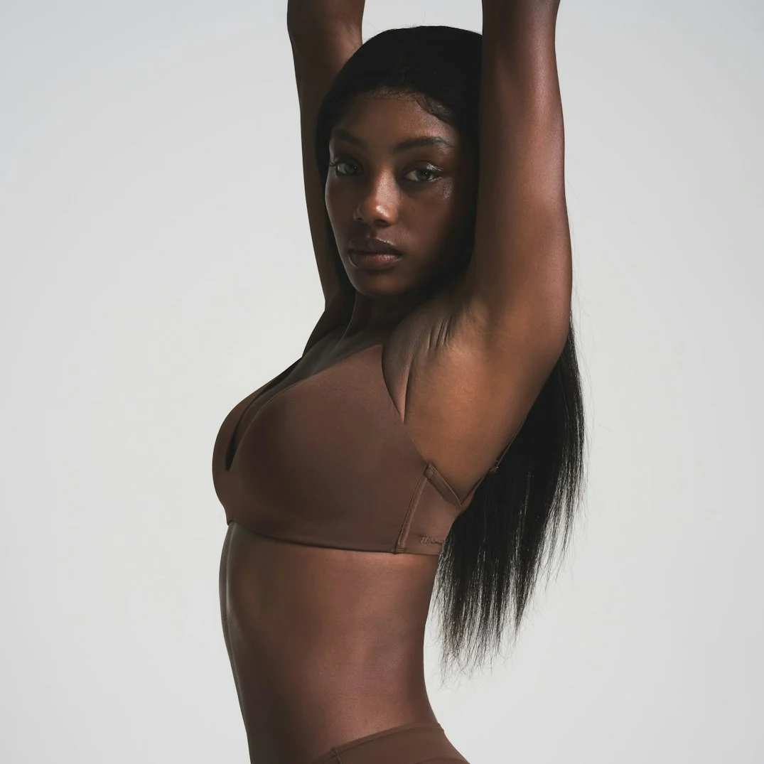 WIRELESS FORM T-SHIRT DEMI BRA | COCOA - Image 2