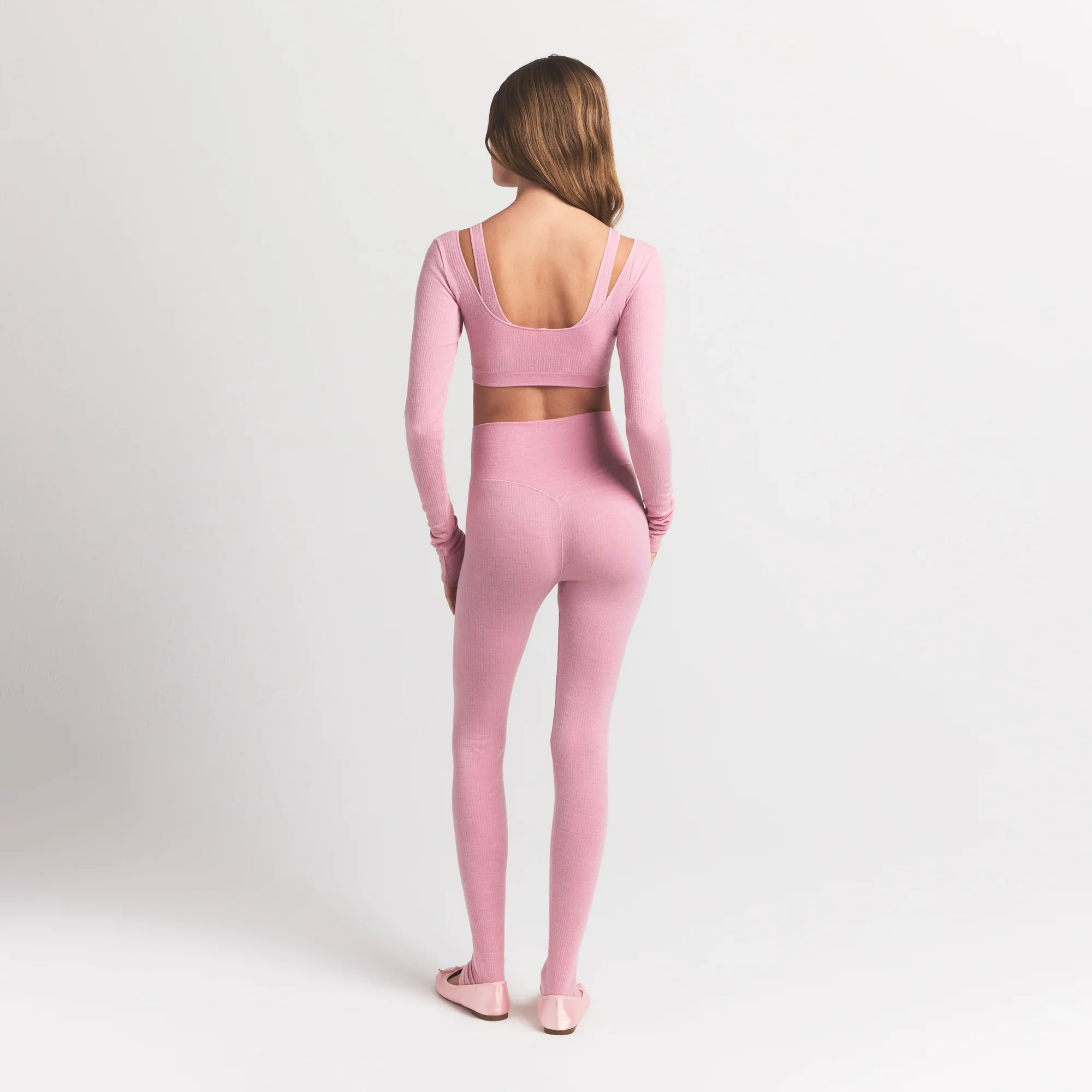 WOOL RIB HIGH-WAISTED LEGGING | HALITE - Image 4